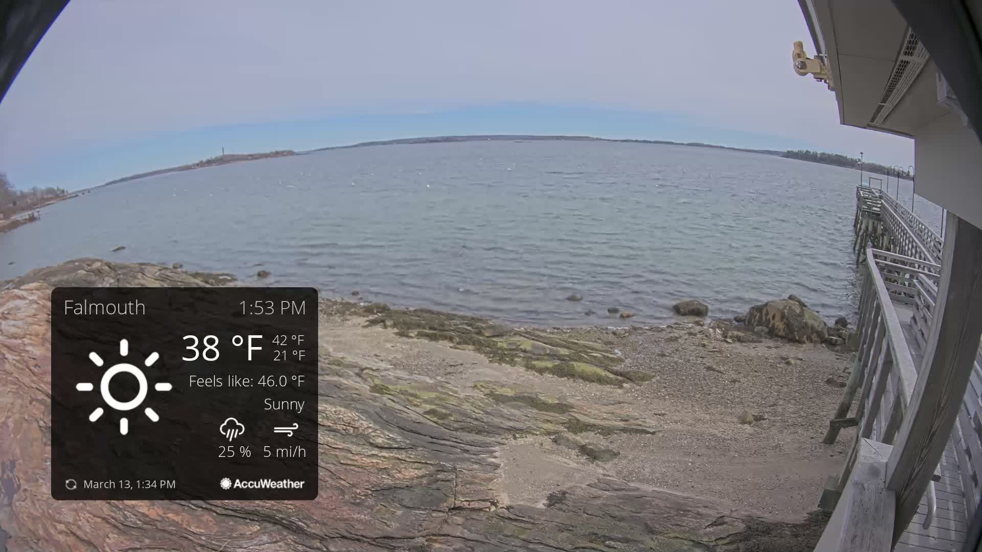 Falmouth Coast & Casco Bay Live Cam - Falmouth, Cumberland, Maine, USA