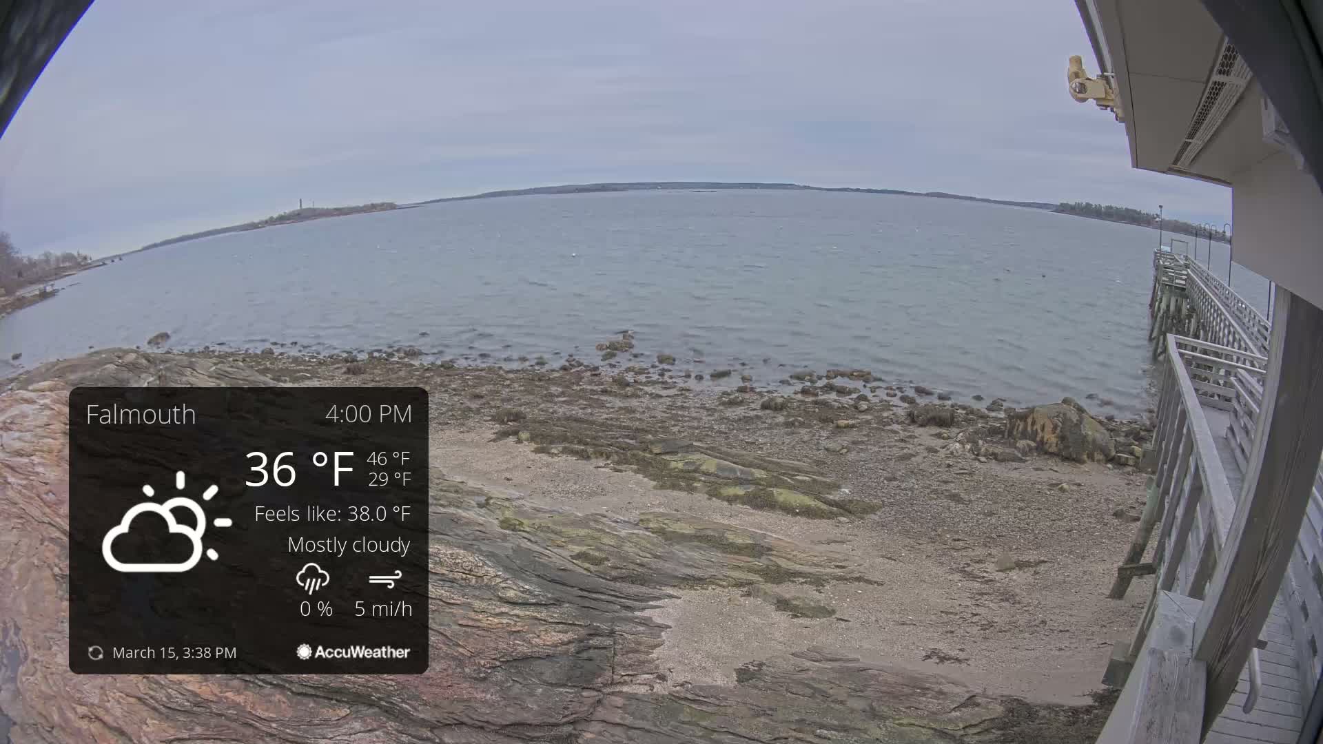 Falmouth Coast & Casco Bay Live Cam - Falmouth, Cumberland, Maine, USA