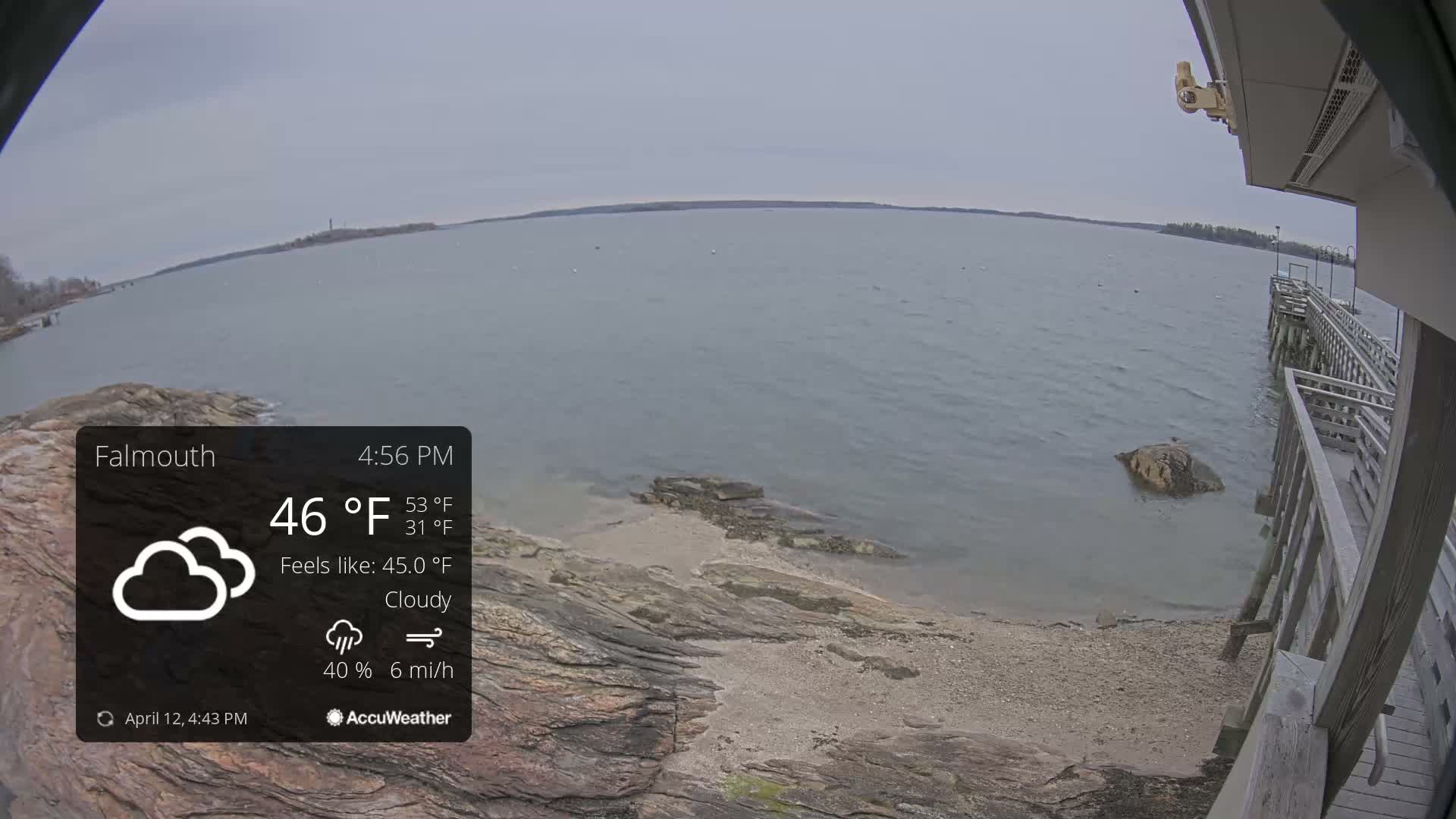 Falmouth Coast & Casco Bay Live Cam - Falmouth, Cumberland, Maine, USA