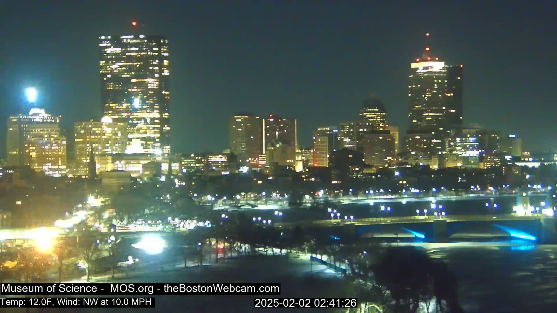 Charles River & Boston City View Live Cam - Boston, Massachusetts, USA