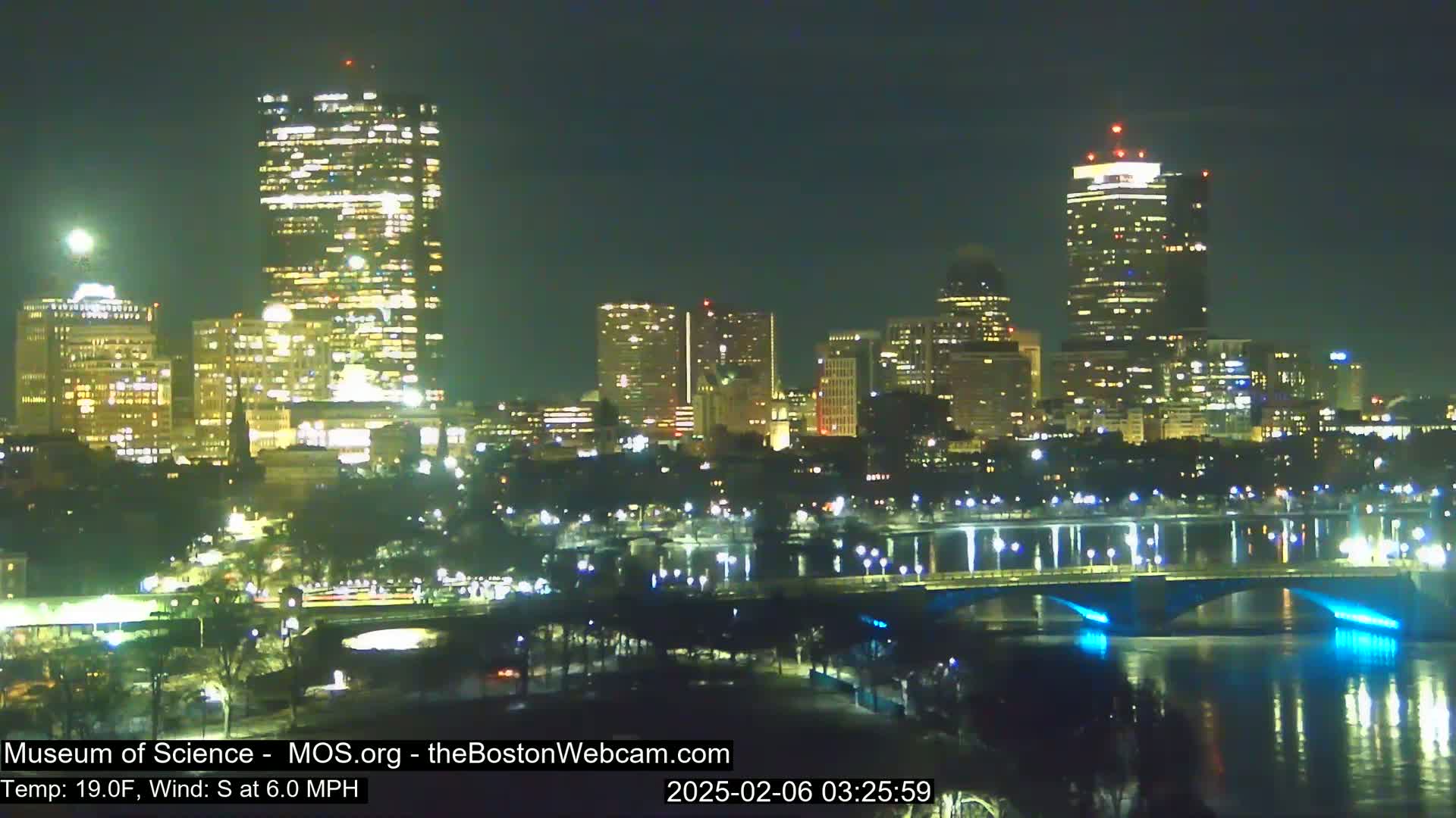 Charles River & Boston City View Live Cam - Boston, Massachusetts, USA