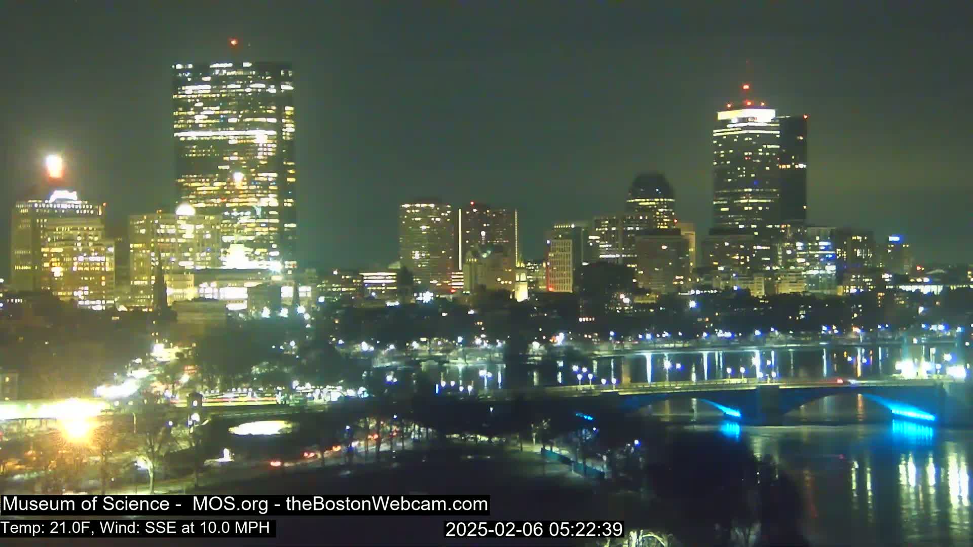Charles River & Boston City View Live Cam - Boston, Massachusetts, USA