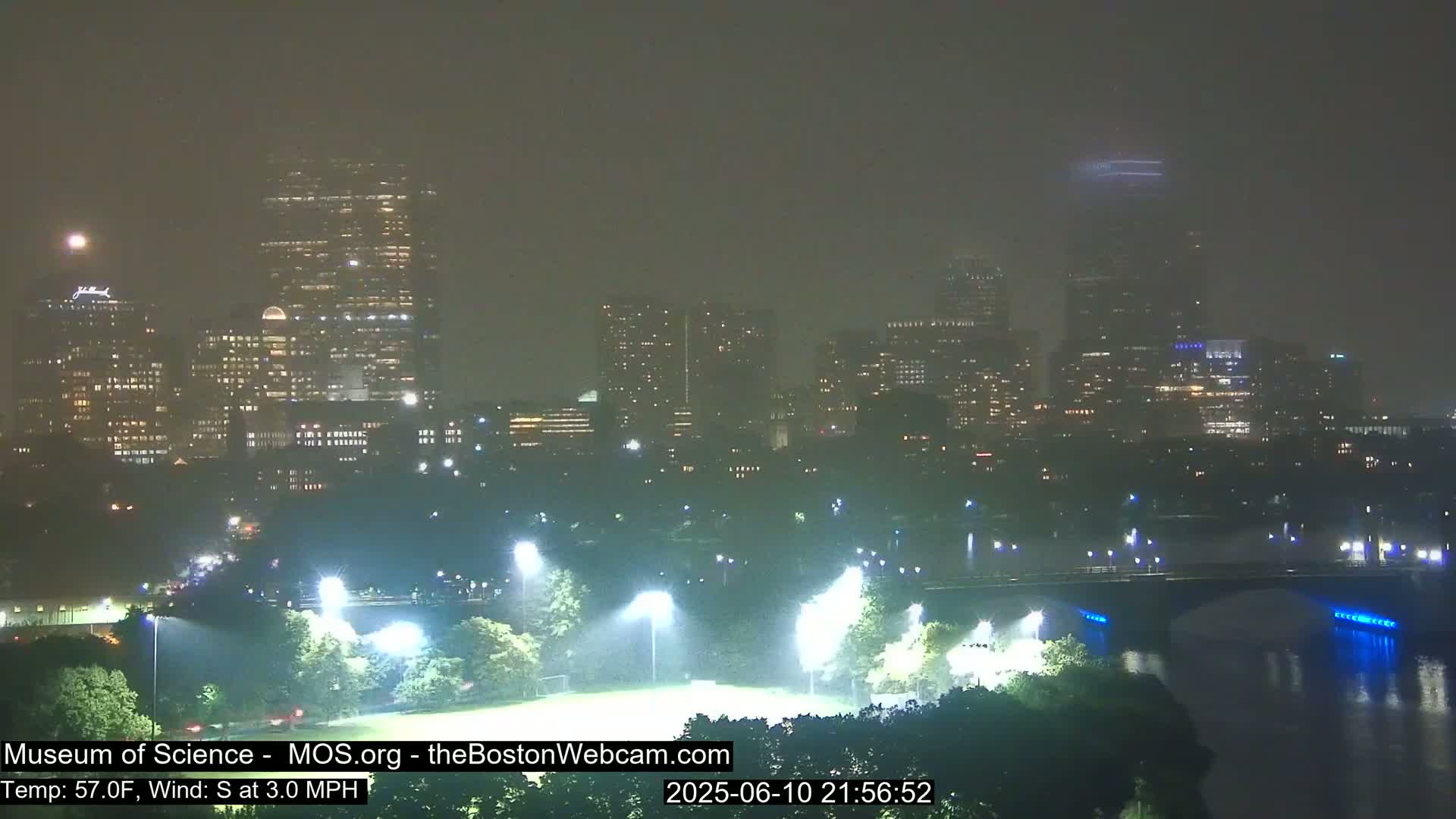 Charles River & Boston City View Live Cam - Boston, Massachusetts, USA