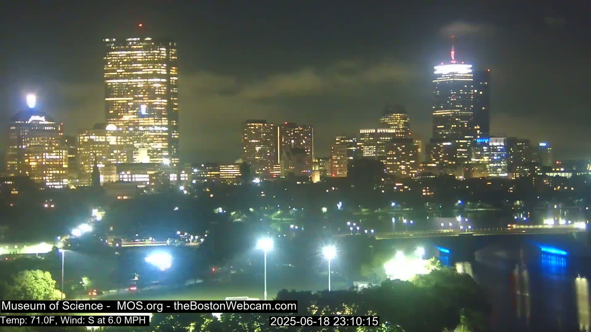 Charles River & Boston City View Live Cam - Boston, Massachusetts, USA