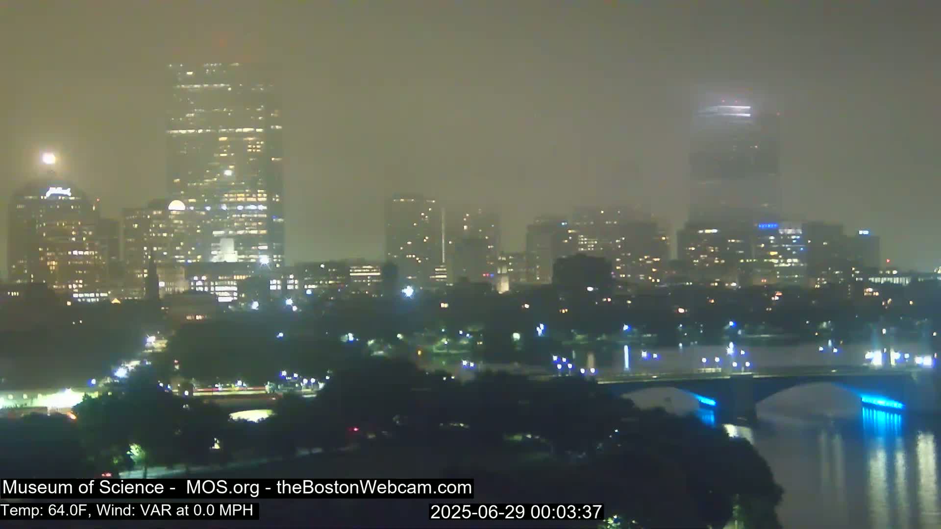 Charles River & Boston City View Live Cam - Boston, Massachusetts, USA