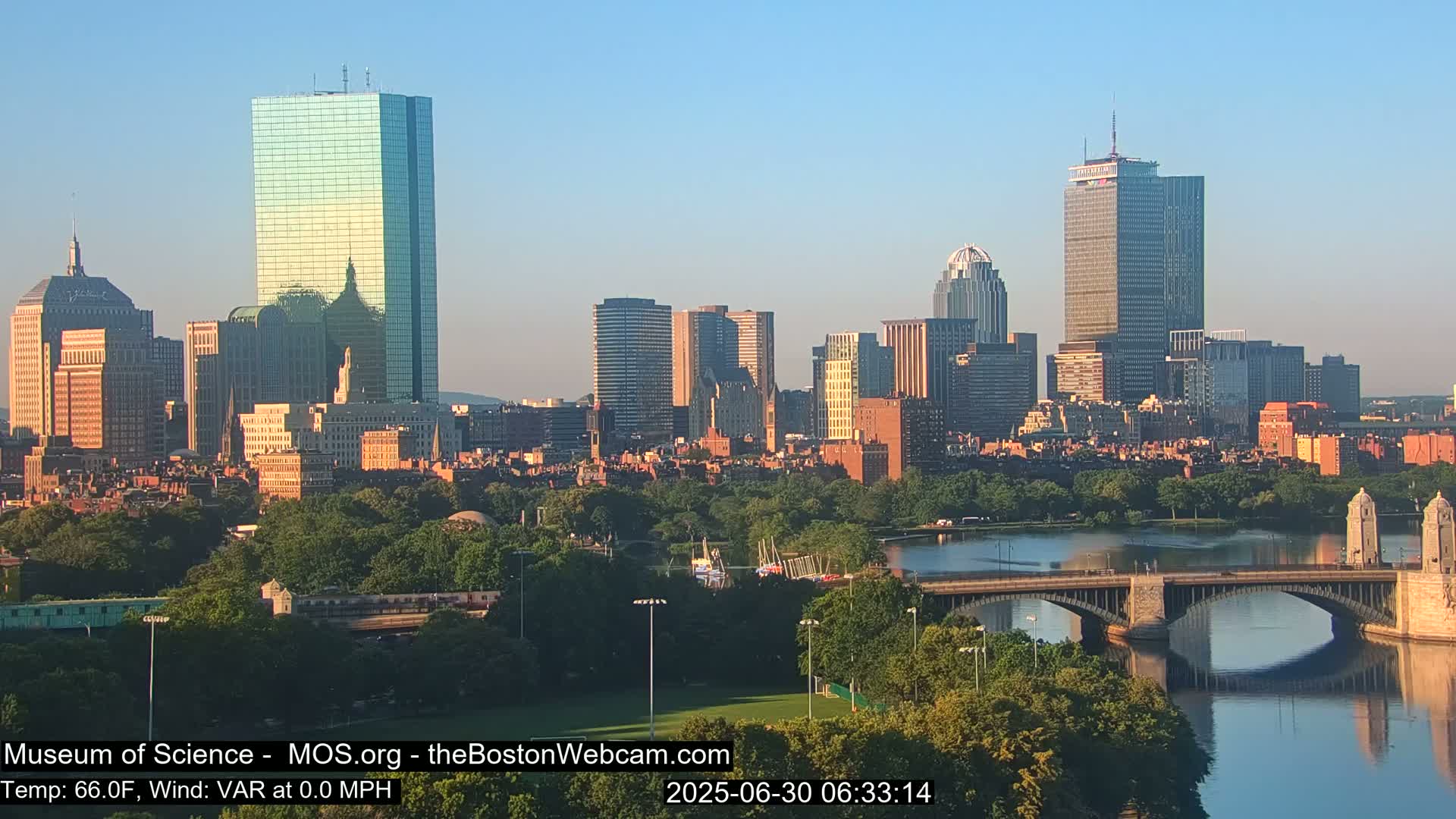 Charles River & Boston City View Live Cam - Boston, Massachusetts, USA