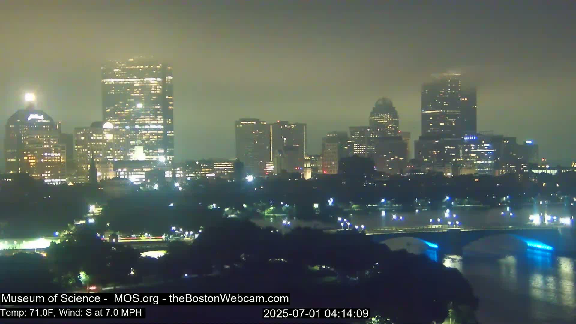 Charles River & Boston City View Live Cam - Boston, Massachusetts, USA