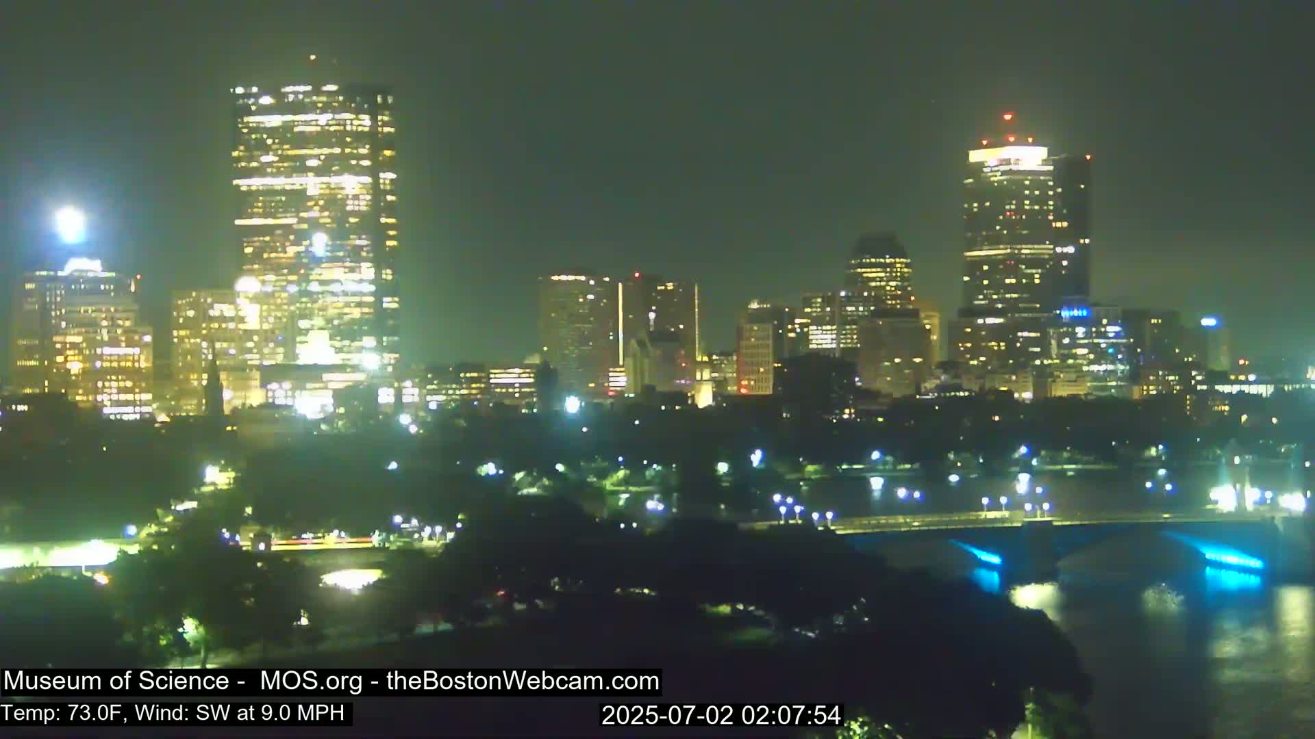 Charles River & Boston City View Live Cam - Boston, Massachusetts, USA