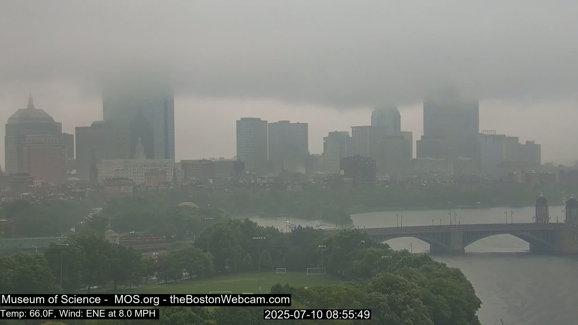 Charles River & Boston City View Live Cam - Boston, Massachusetts, USA