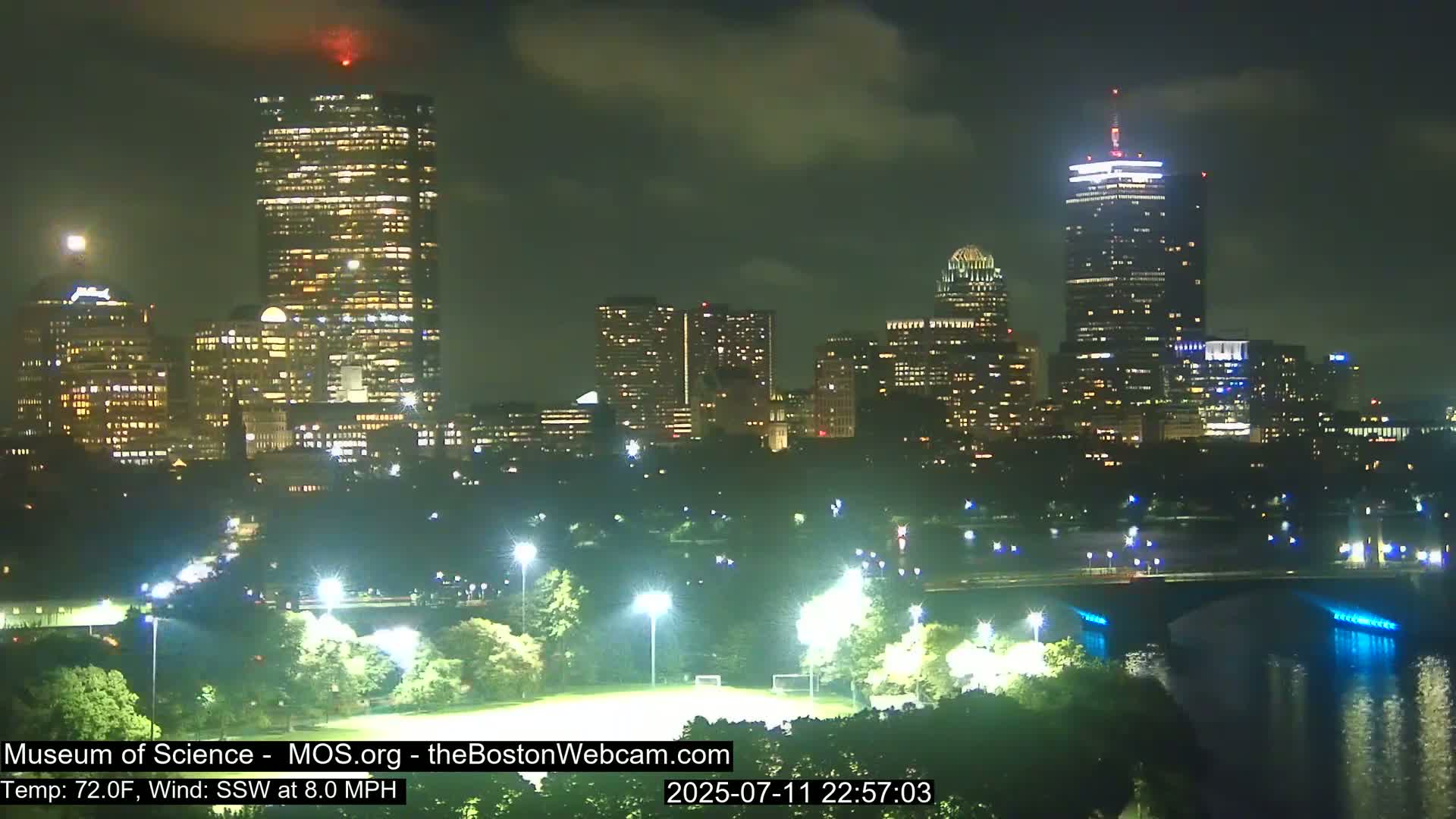 Charles River & Boston City View Live Cam - Boston, Massachusetts, USA