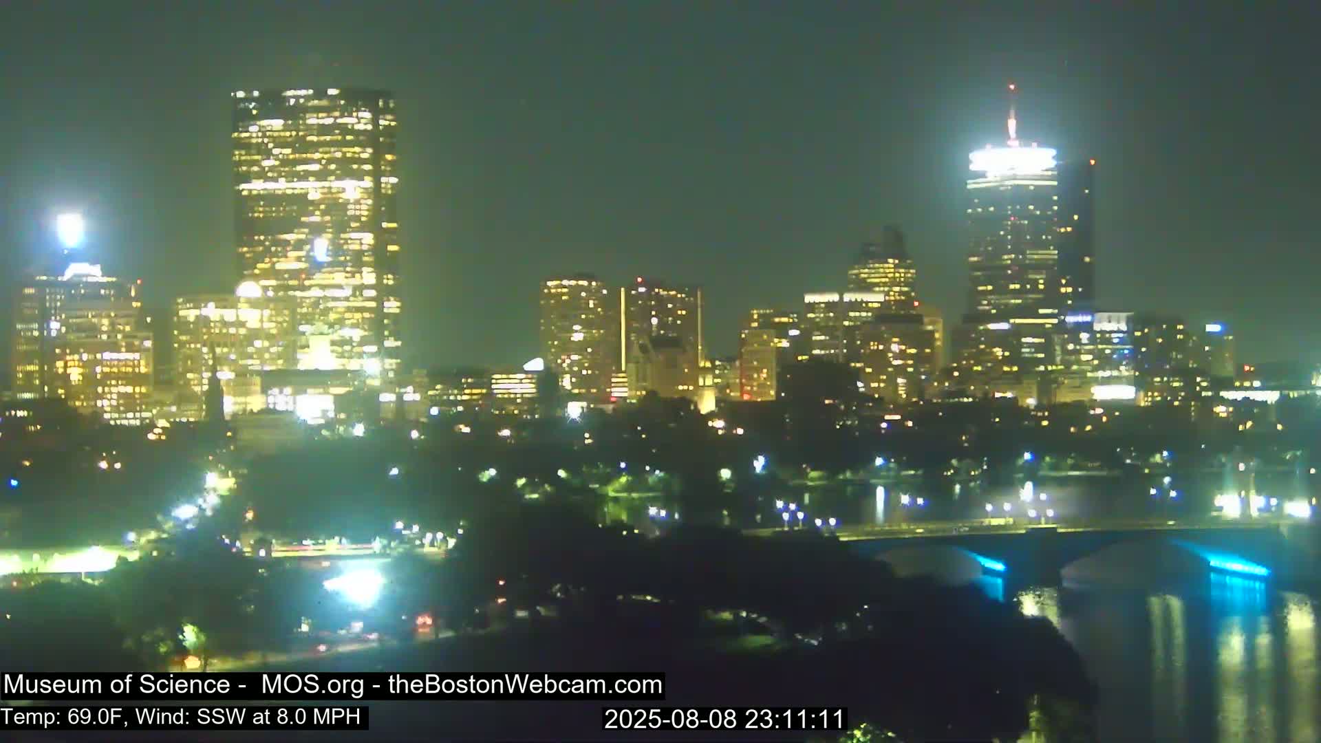 Charles River & Boston City View Live Cam - Boston, Massachusetts, USA
