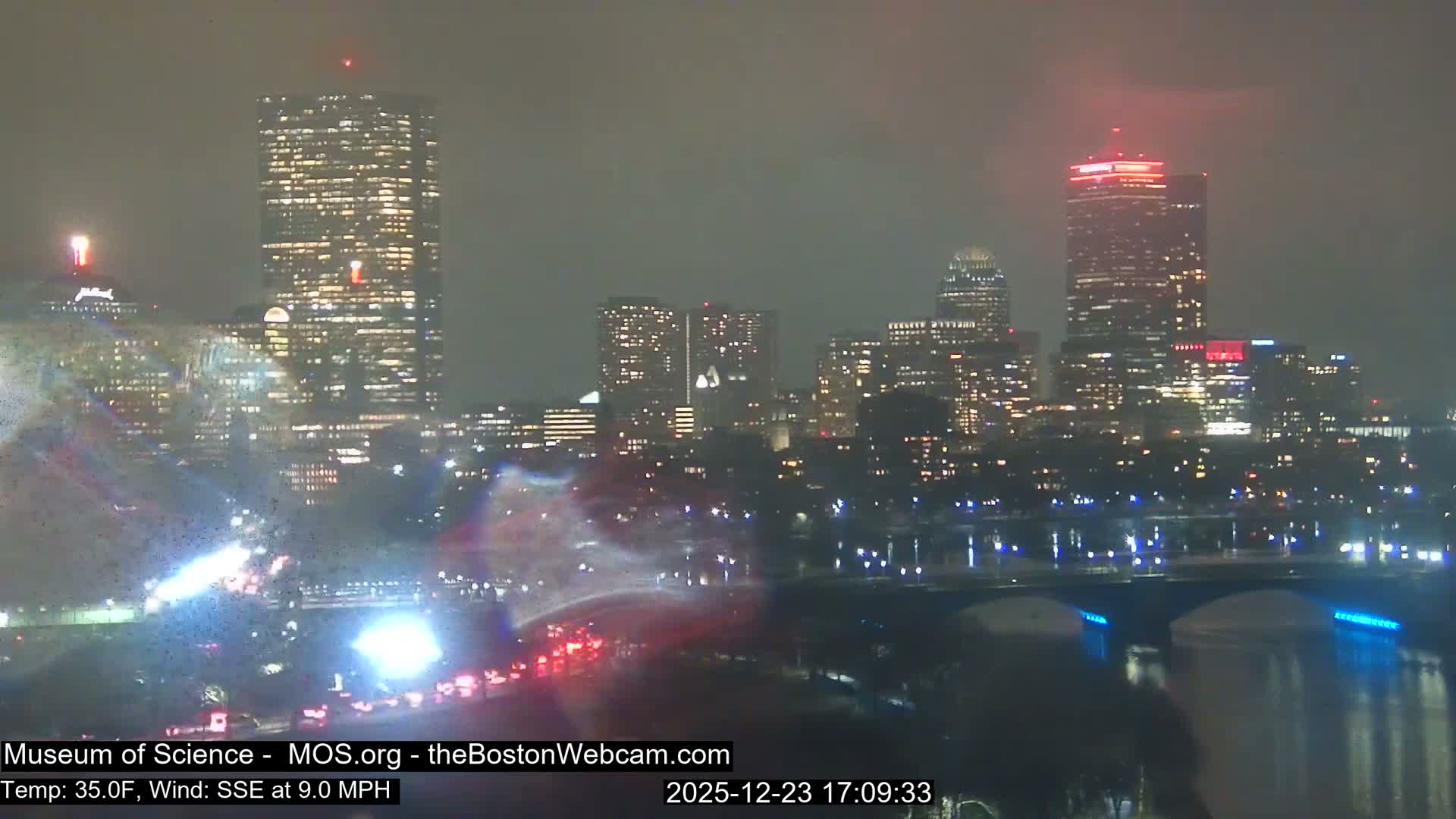 Charles River & Boston City View Live Cam - Boston, Massachusetts, USA