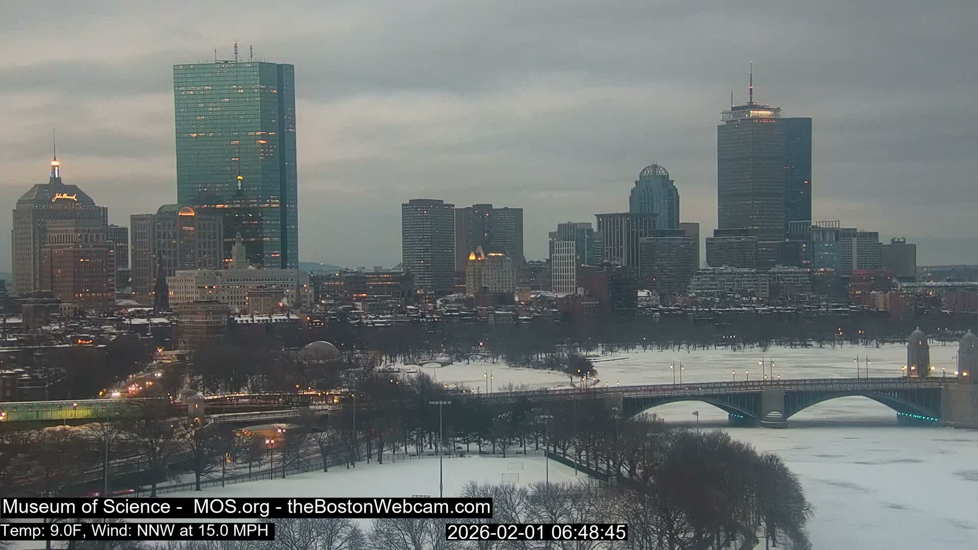 Charles River & Boston City View Live Cam - Boston, Massachusetts, USA