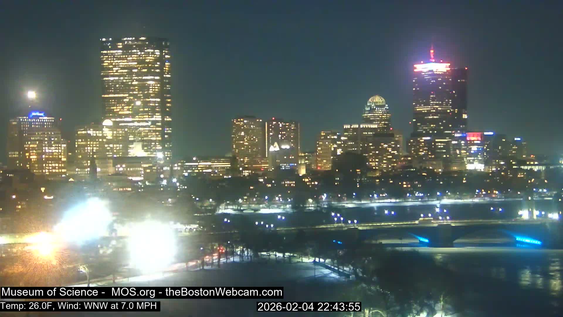 Charles River & Boston City View Live Cam - Boston, Massachusetts, USA