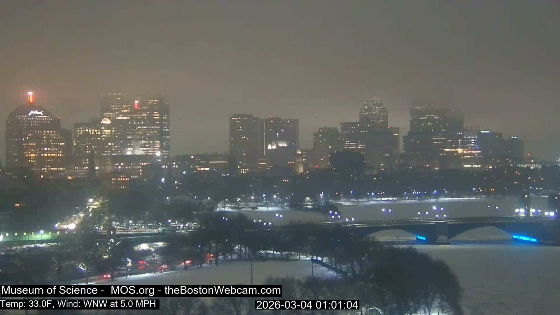 Charles River & Boston City View Live Cam - Boston, Massachusetts, USA