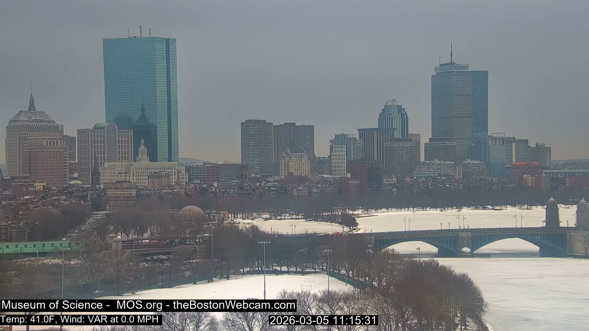 Charles River & Boston City View Live Cam - Boston, Massachusetts, USA