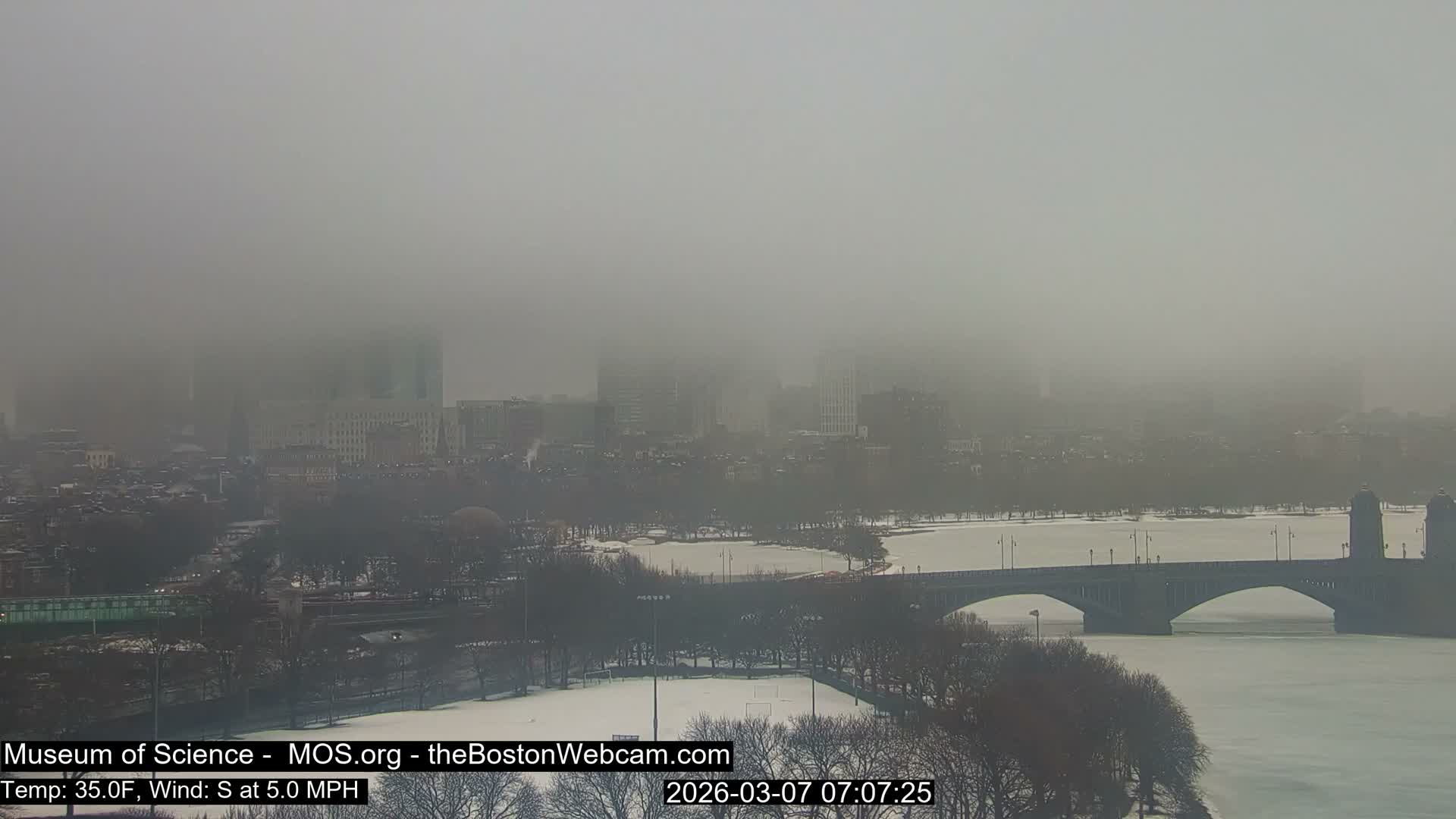 Charles River & Boston City View Live Cam - Boston, Massachusetts, USA