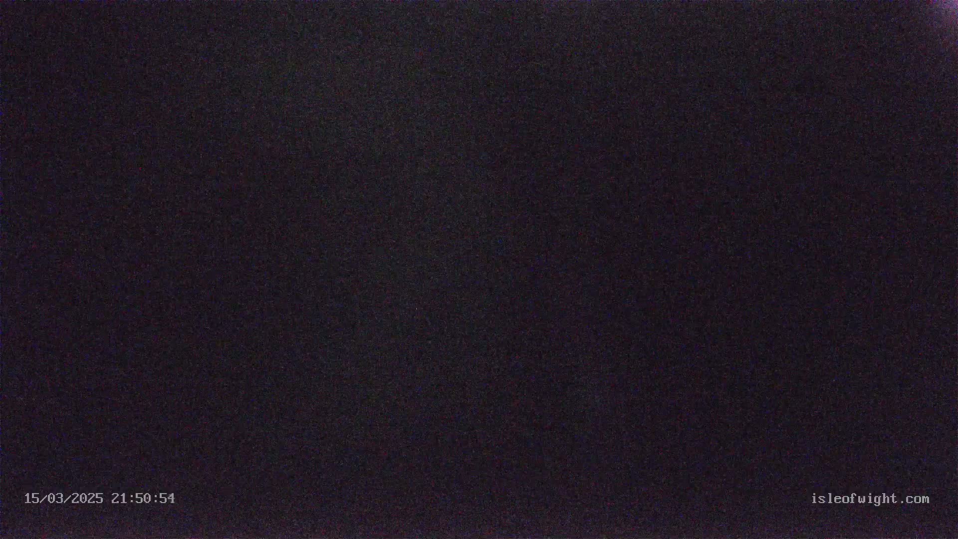The image shows a completely dark nighttime scene.