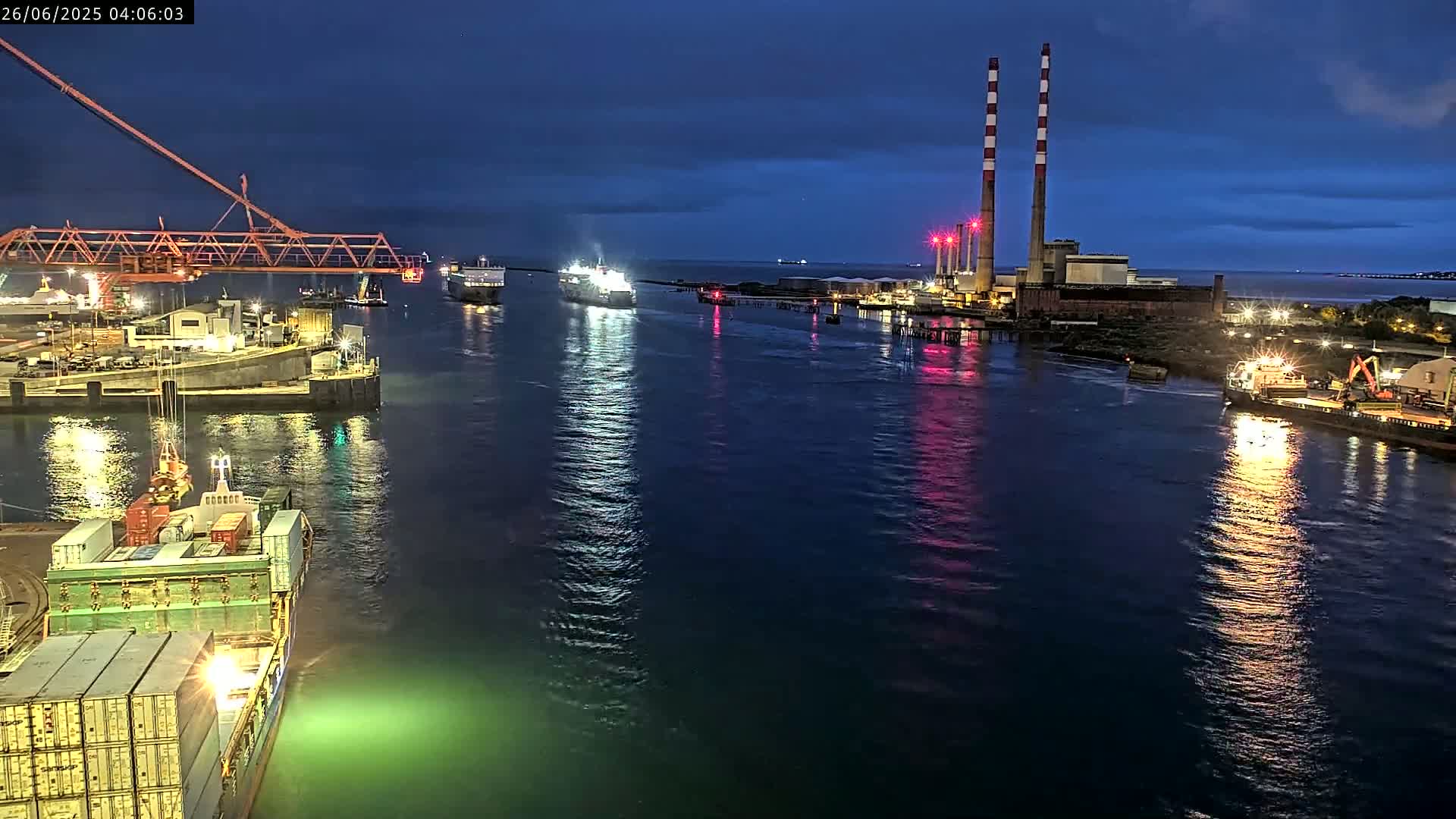 Dublin Bay & Port  Entrance Live Cam - Dublin, Eastern & Midland, Leinster, Ireland