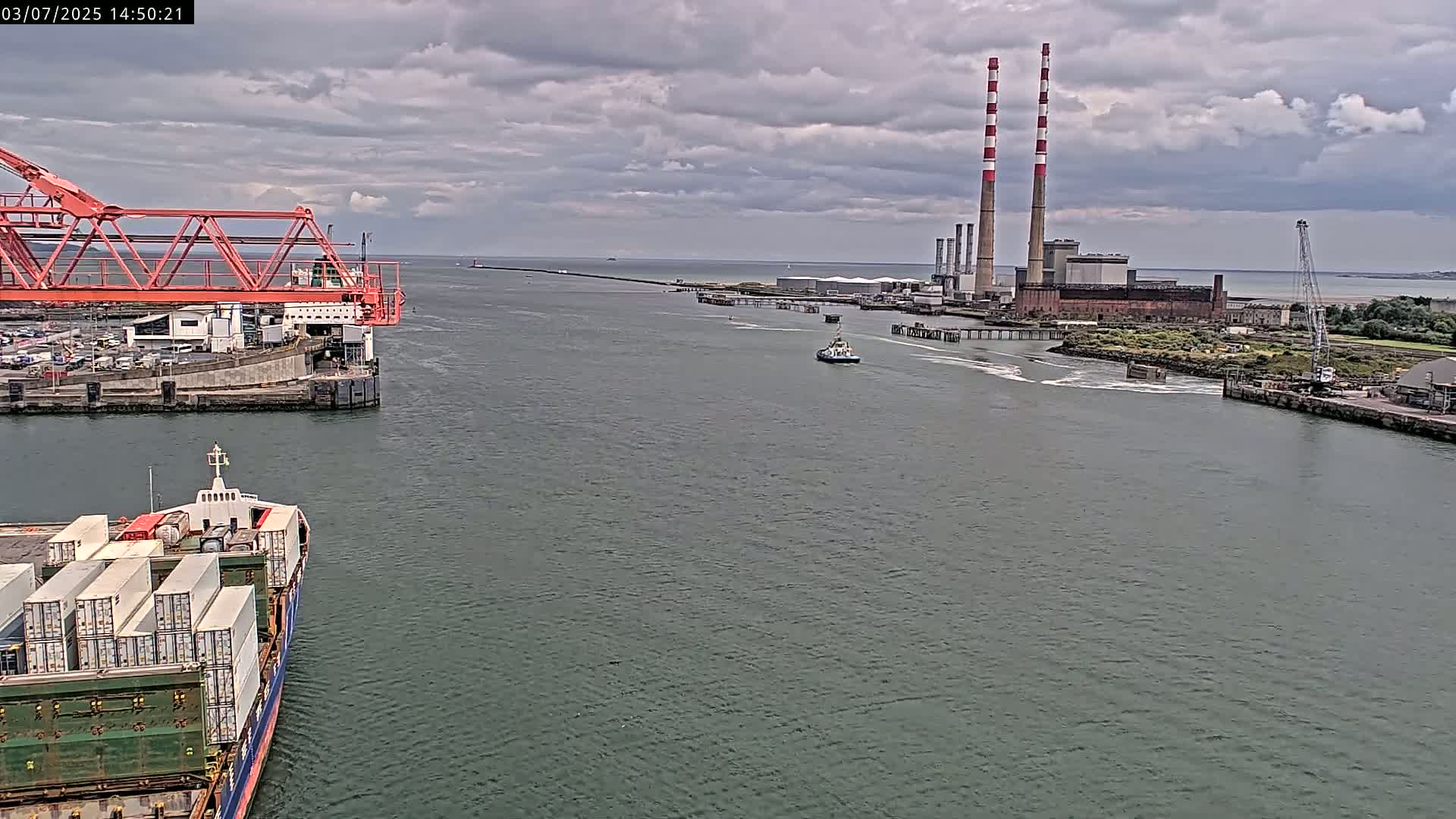 Dublin Bay & Port  Entrance Live Cam - Dublin, Eastern & Midland, Leinster, Ireland