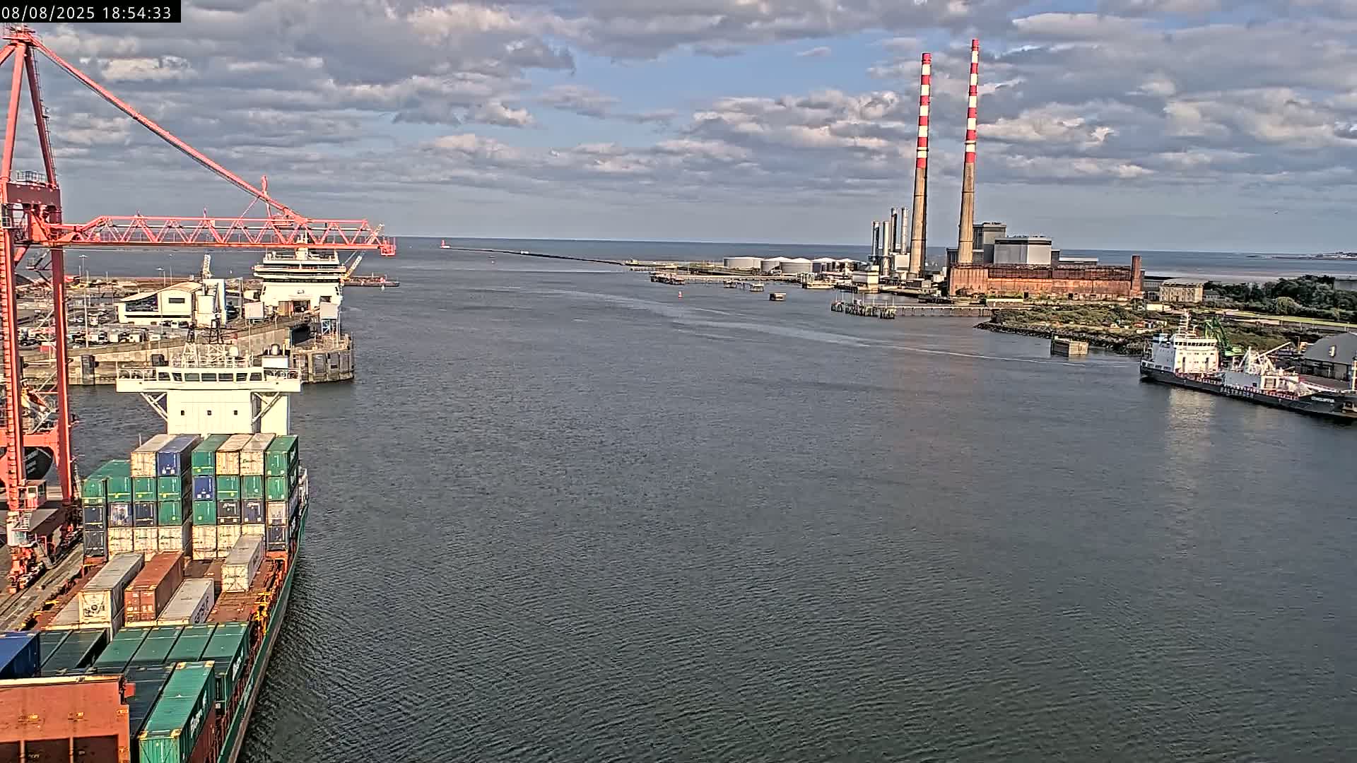 Dublin Bay & Port  Entrance Live Cam - Dublin, Eastern & Midland, Leinster, Ireland