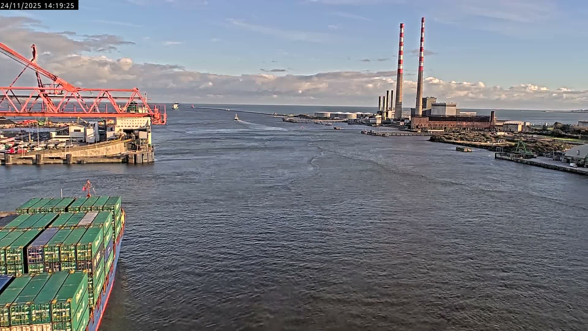 Dublin Bay & Port  Entrance Live Cam - Dublin, Eastern & Midland, Leinster, Ireland