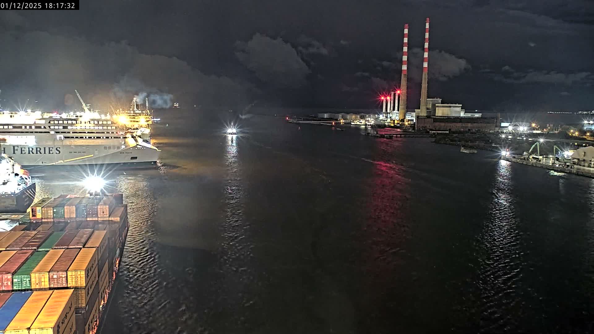 Dublin Bay & Port  Entrance Live Cam - Dublin, Eastern & Midland, Leinster, Ireland