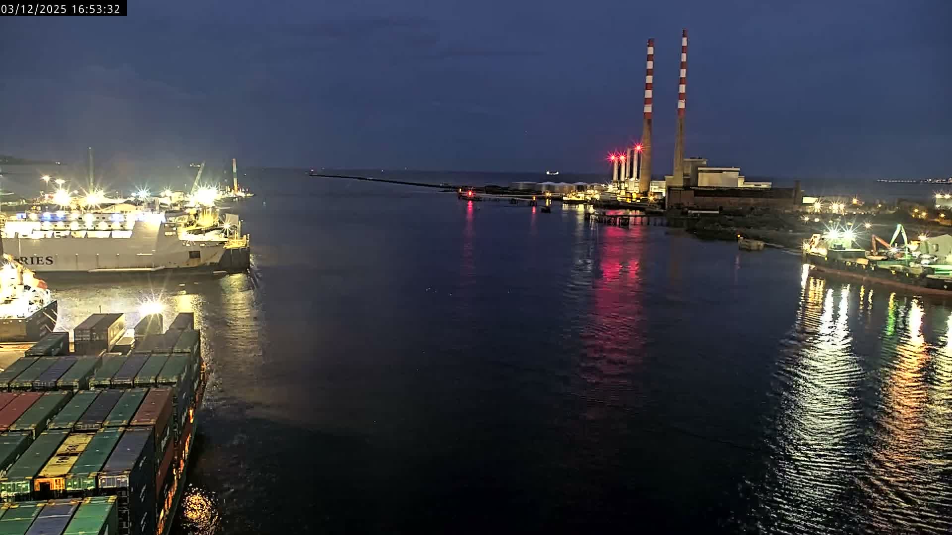 Dublin Bay & Port  Entrance Live Cam - Dublin, Eastern & Midland, Leinster, Ireland