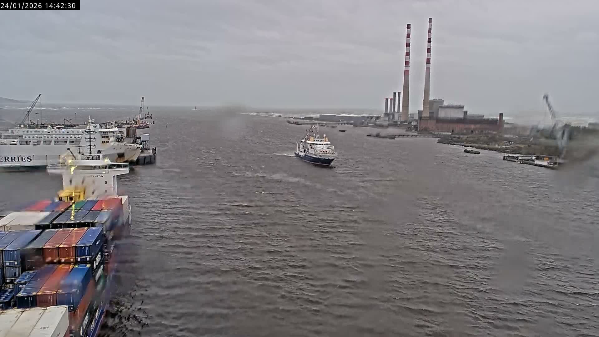 Dublin Bay & Port  Entrance Live Cam - Dublin, Eastern & Midland, Leinster, Ireland