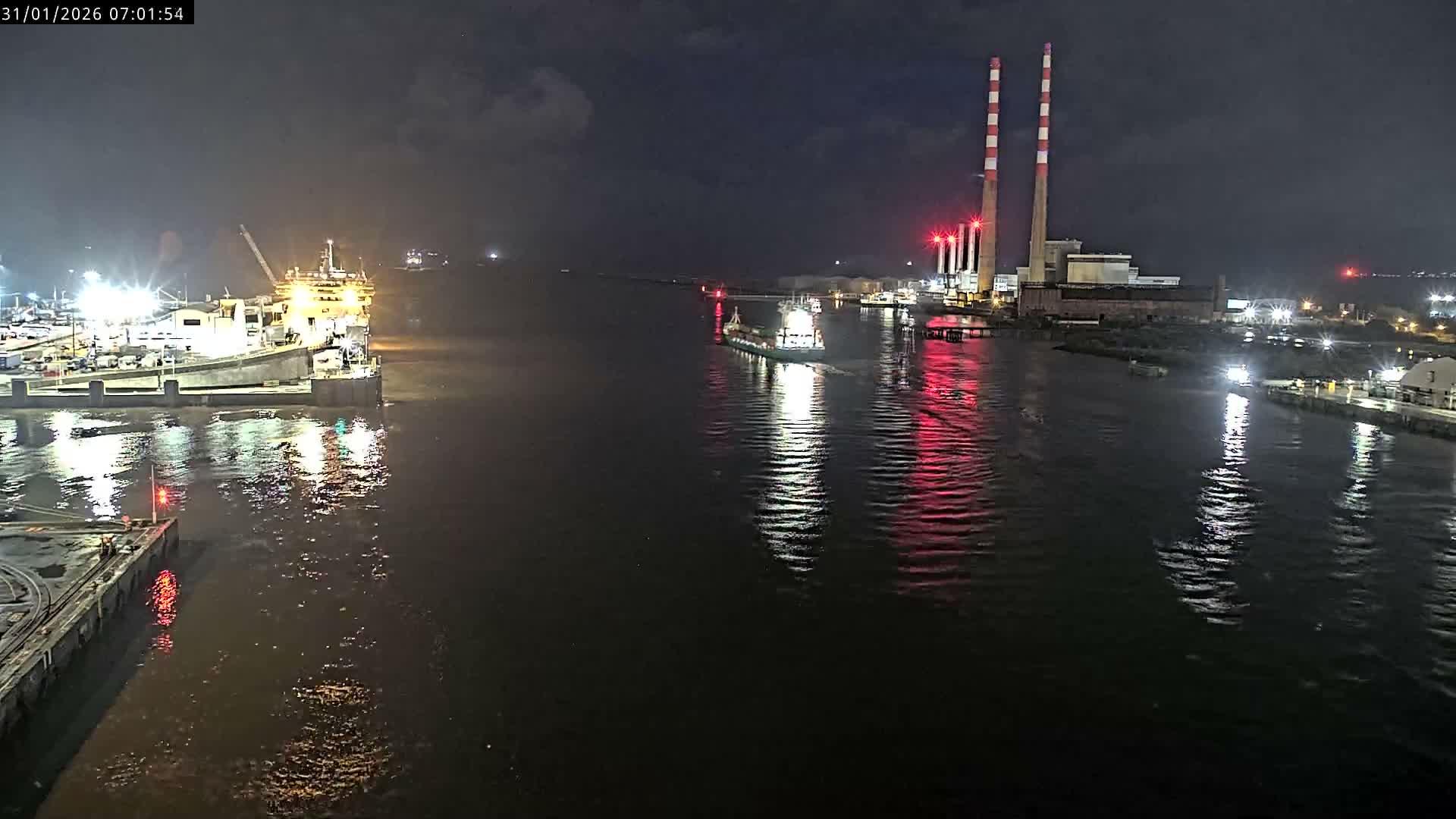 Dublin Bay & Port  Entrance Live Cam - Dublin, Eastern & Midland, Leinster, Ireland