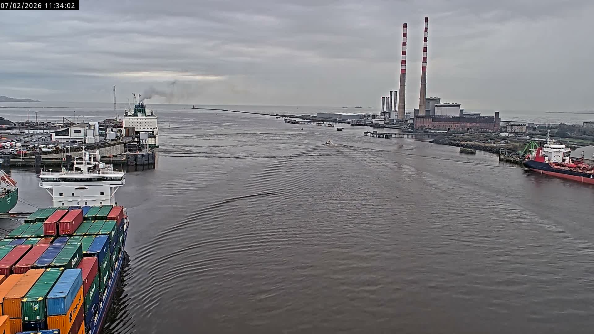 Dublin Bay & Port  Entrance Live Cam - Dublin, Eastern & Midland, Leinster, Ireland