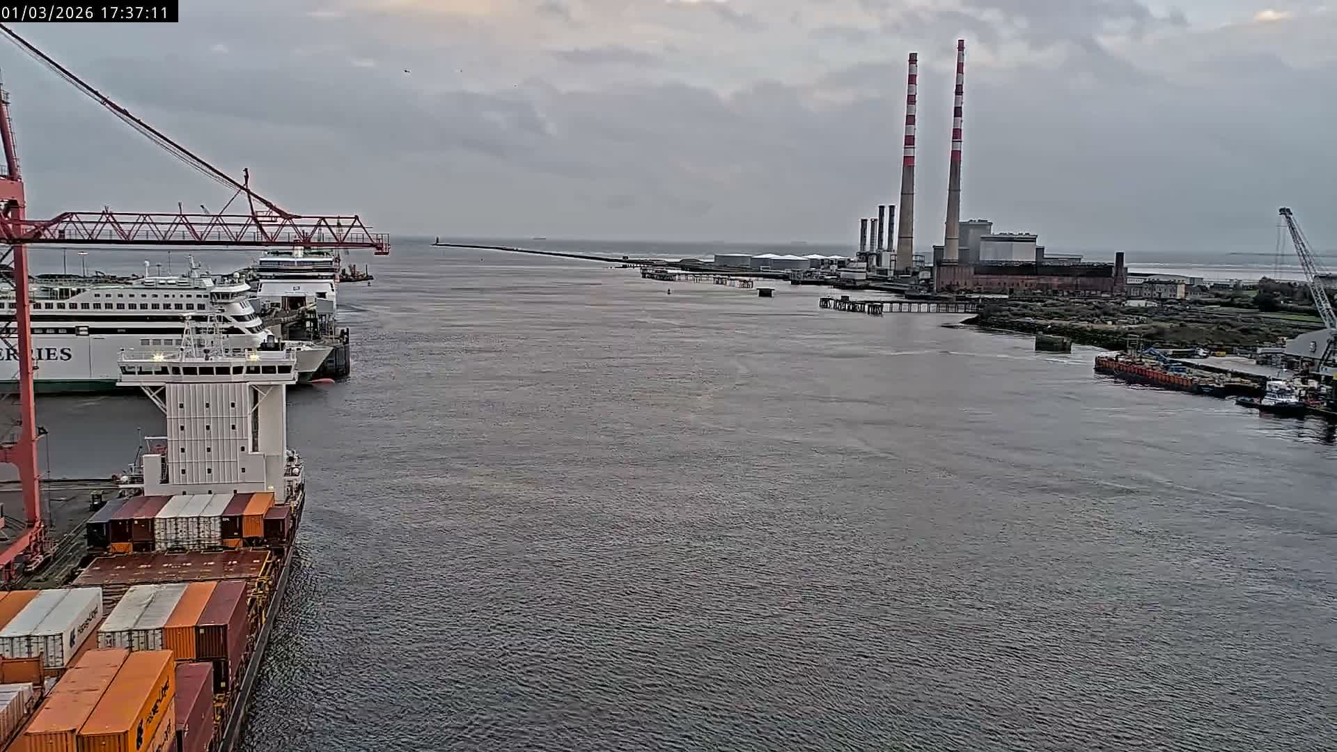 Dublin Bay & Port  Entrance Live Cam - Dublin, Eastern & Midland, Leinster, Ireland