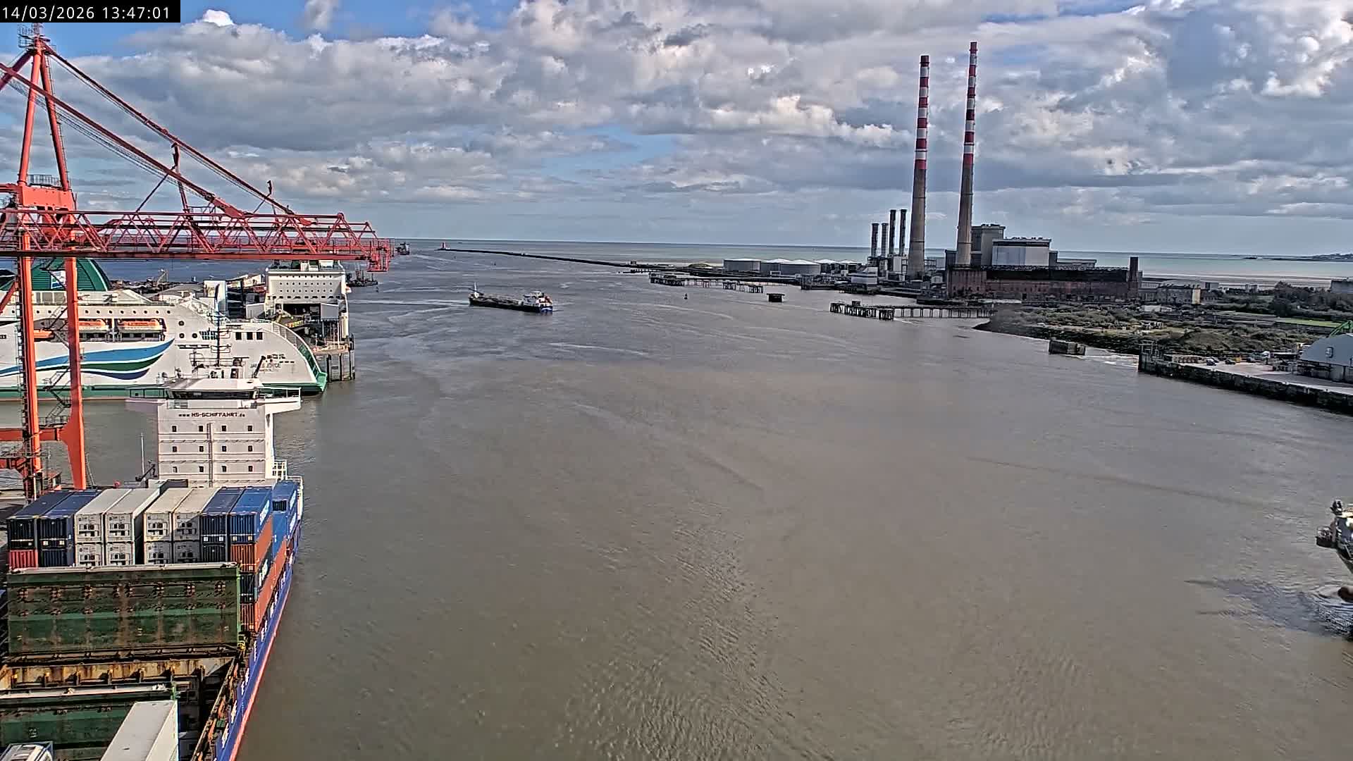 Dublin Bay & Port  Entrance Live Cam - Dublin, Eastern & Midland, Leinster, Ireland