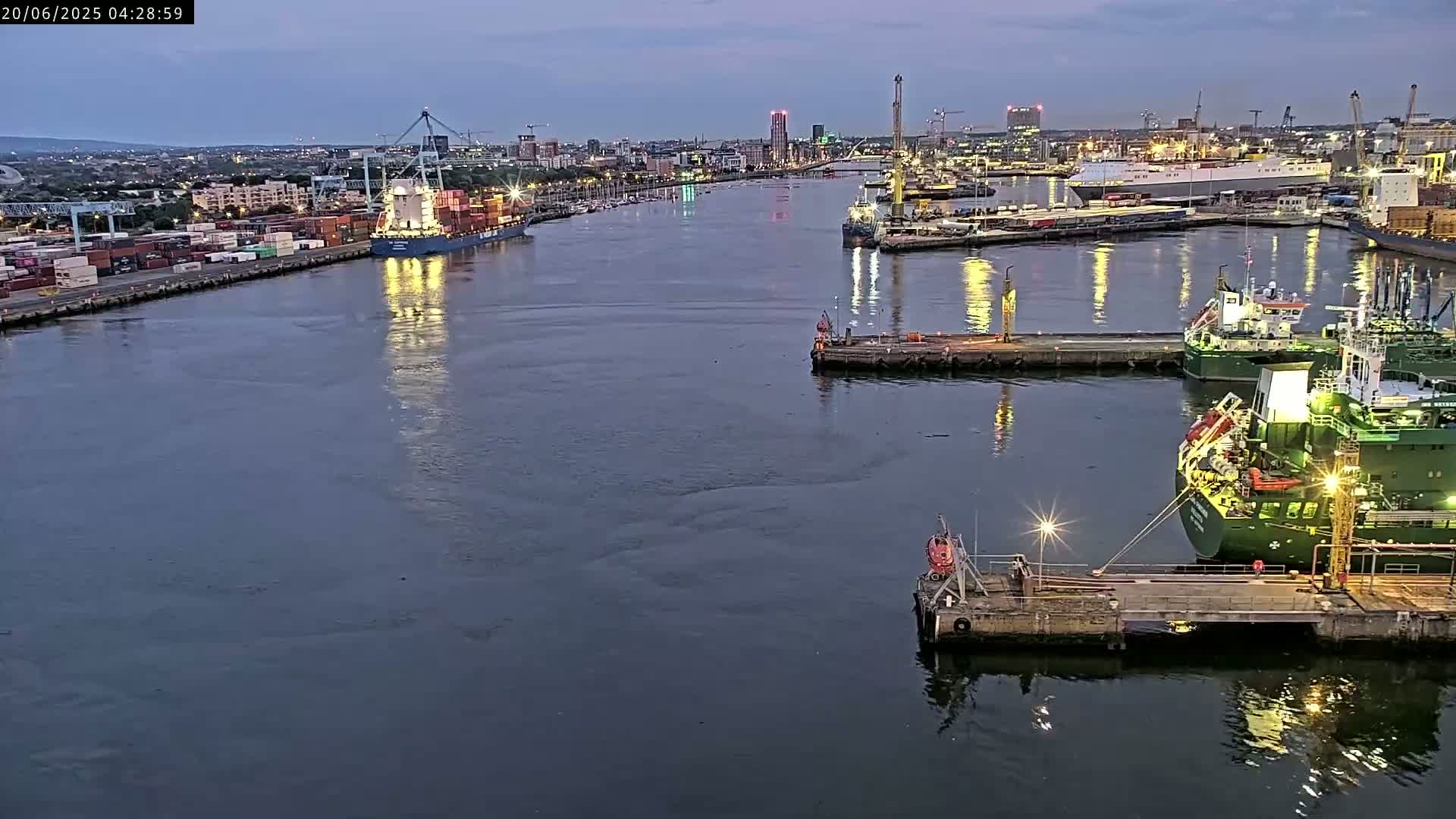 Dublin City & Port Skyline Cam - Dublin, Eastern & Midland, Leinster, Ireland