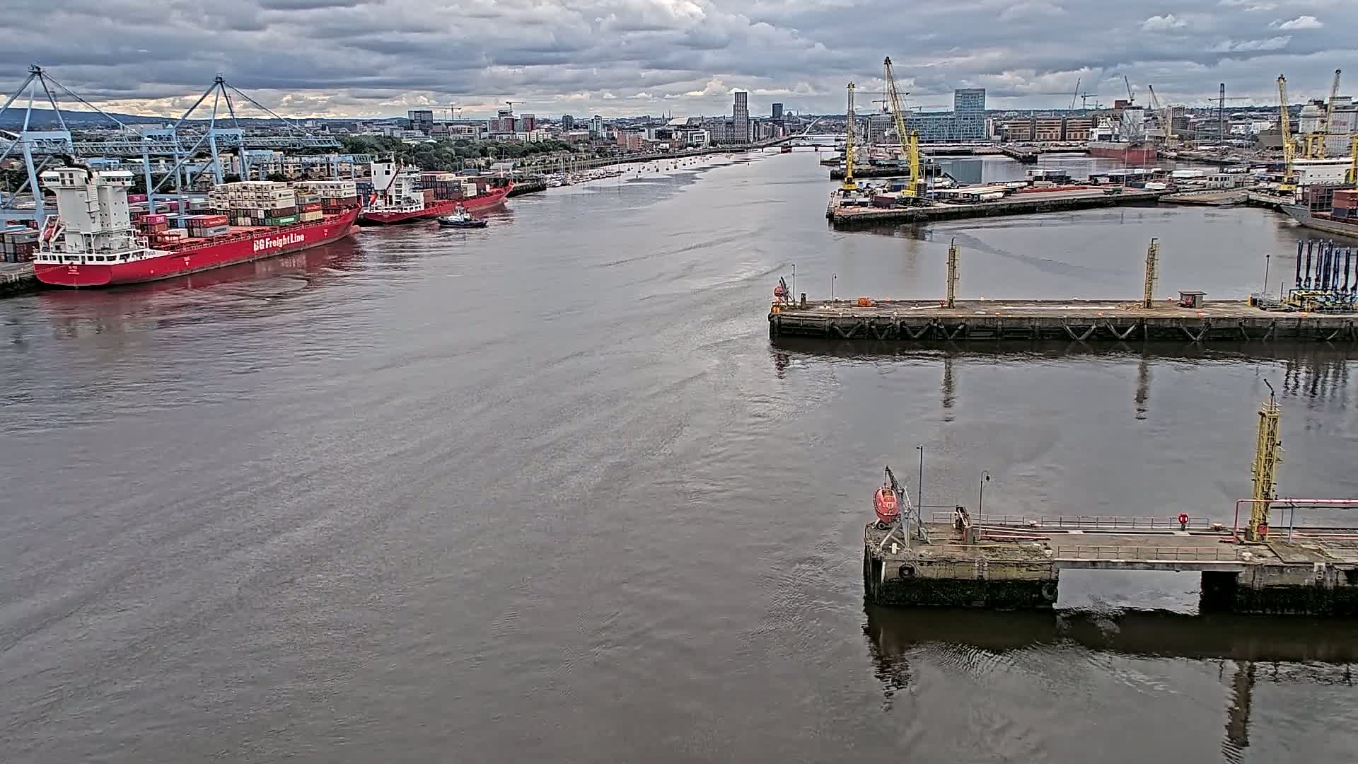 Dublin City & Port Skyline Cam - Dublin, Eastern & Midland, Leinster, Ireland