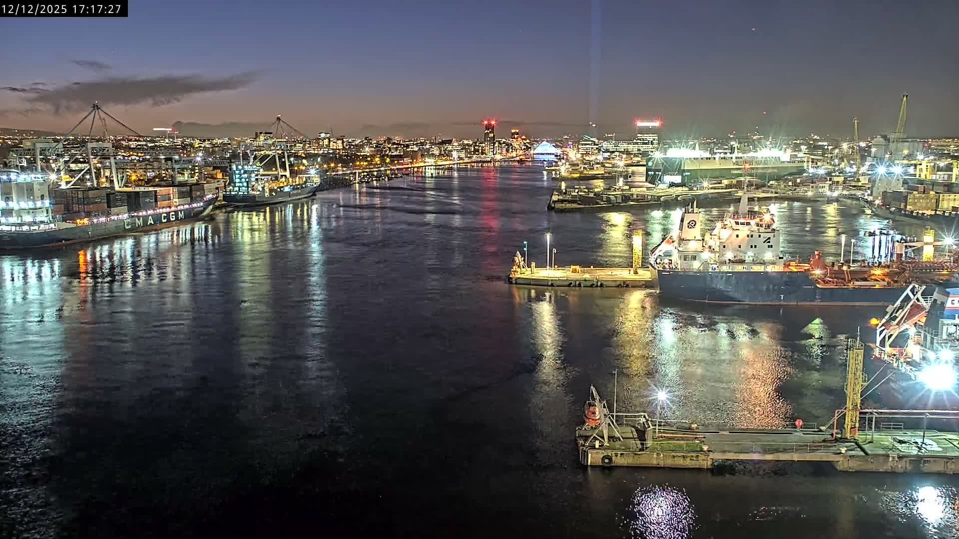 Dublin City & Port Skyline Cam - Dublin, Eastern & Midland, Leinster, Ireland