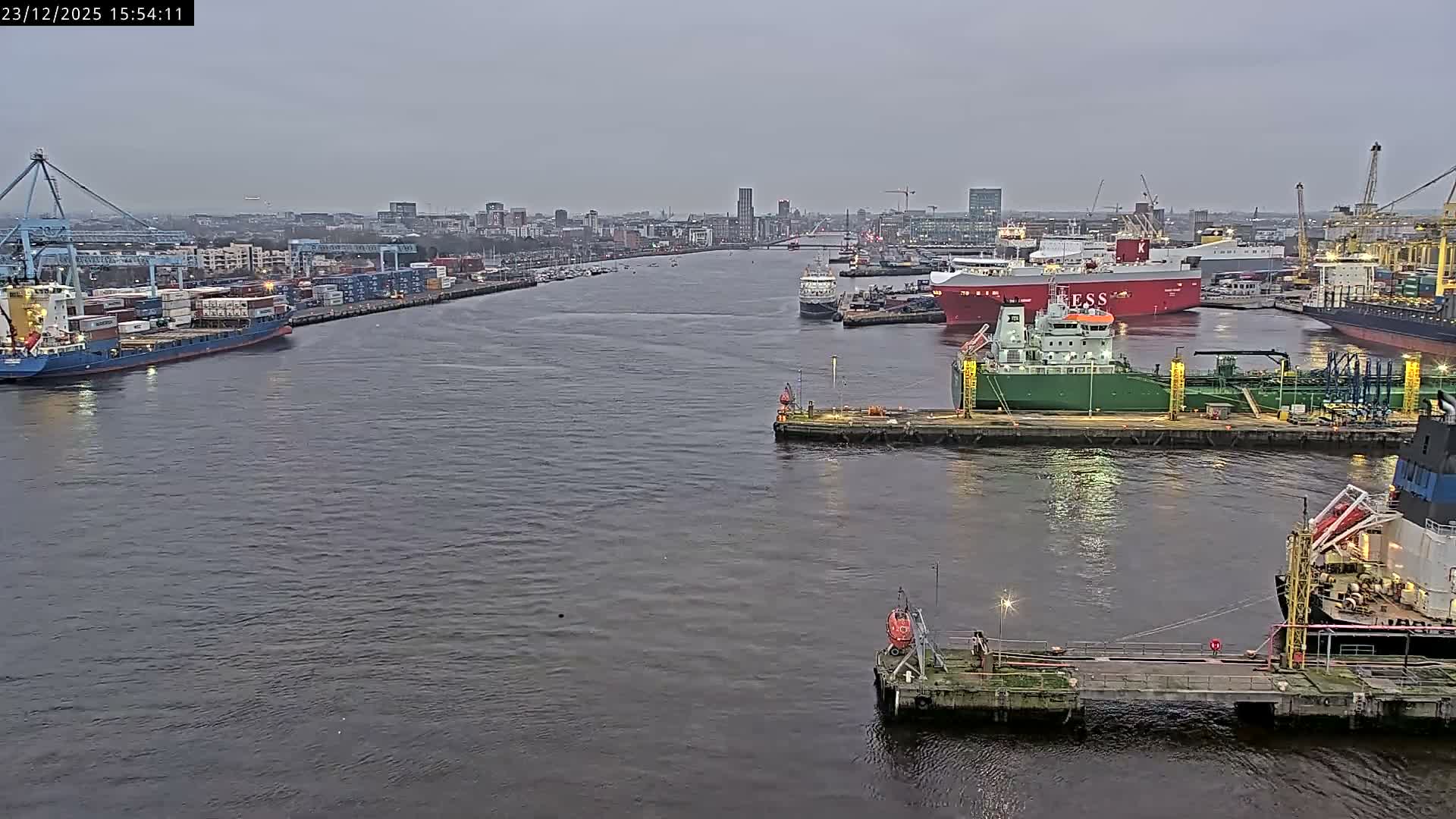 Dublin City & Port Skyline Cam - Dublin, Eastern & Midland, Leinster, Ireland