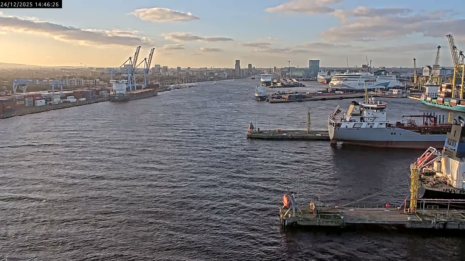 Dublin City & Port Skyline Cam - Dublin, Eastern & Midland, Leinster, Ireland