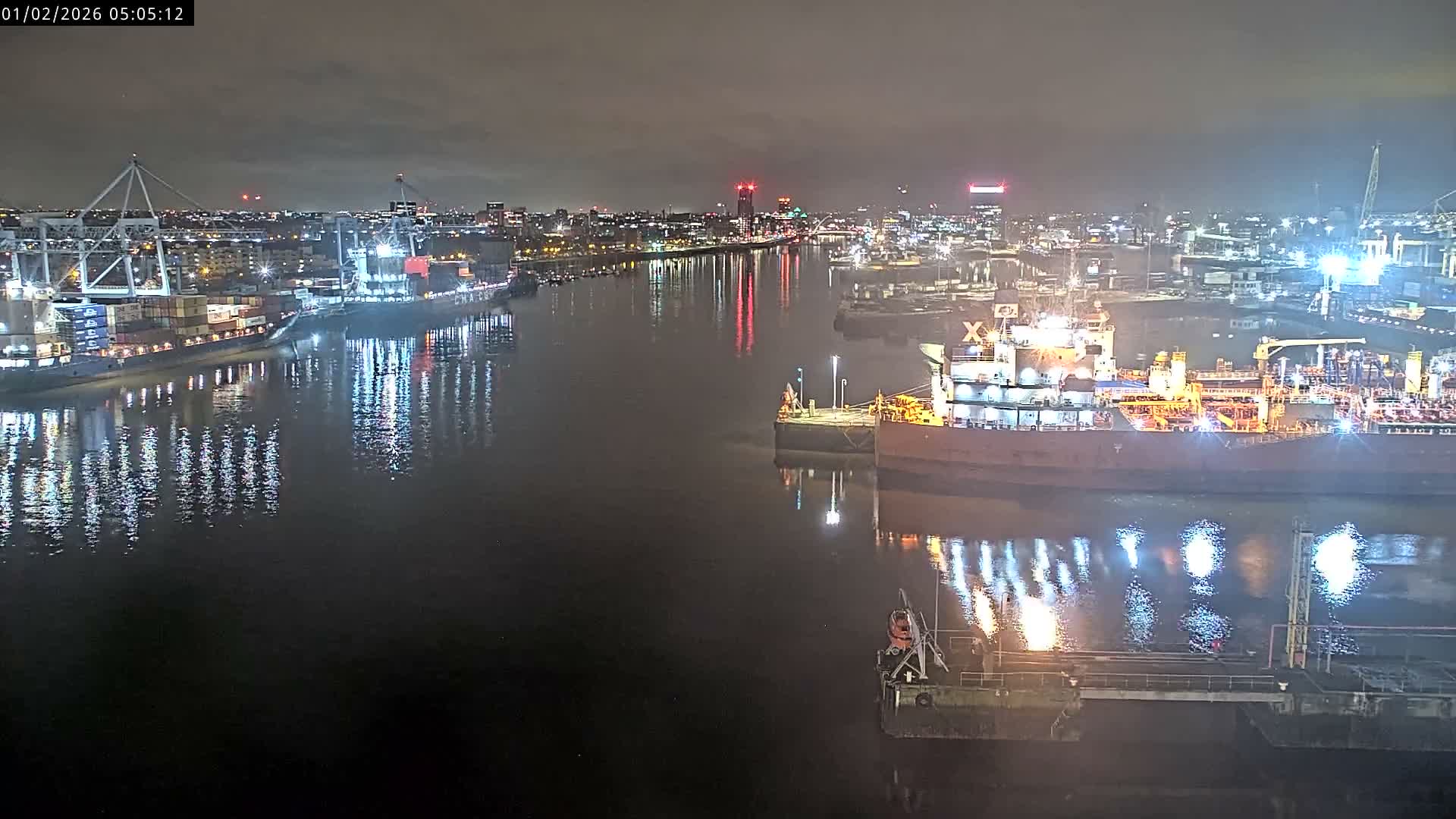 Dublin City & Port Skyline Cam - Dublin, Eastern & Midland, Leinster, Ireland