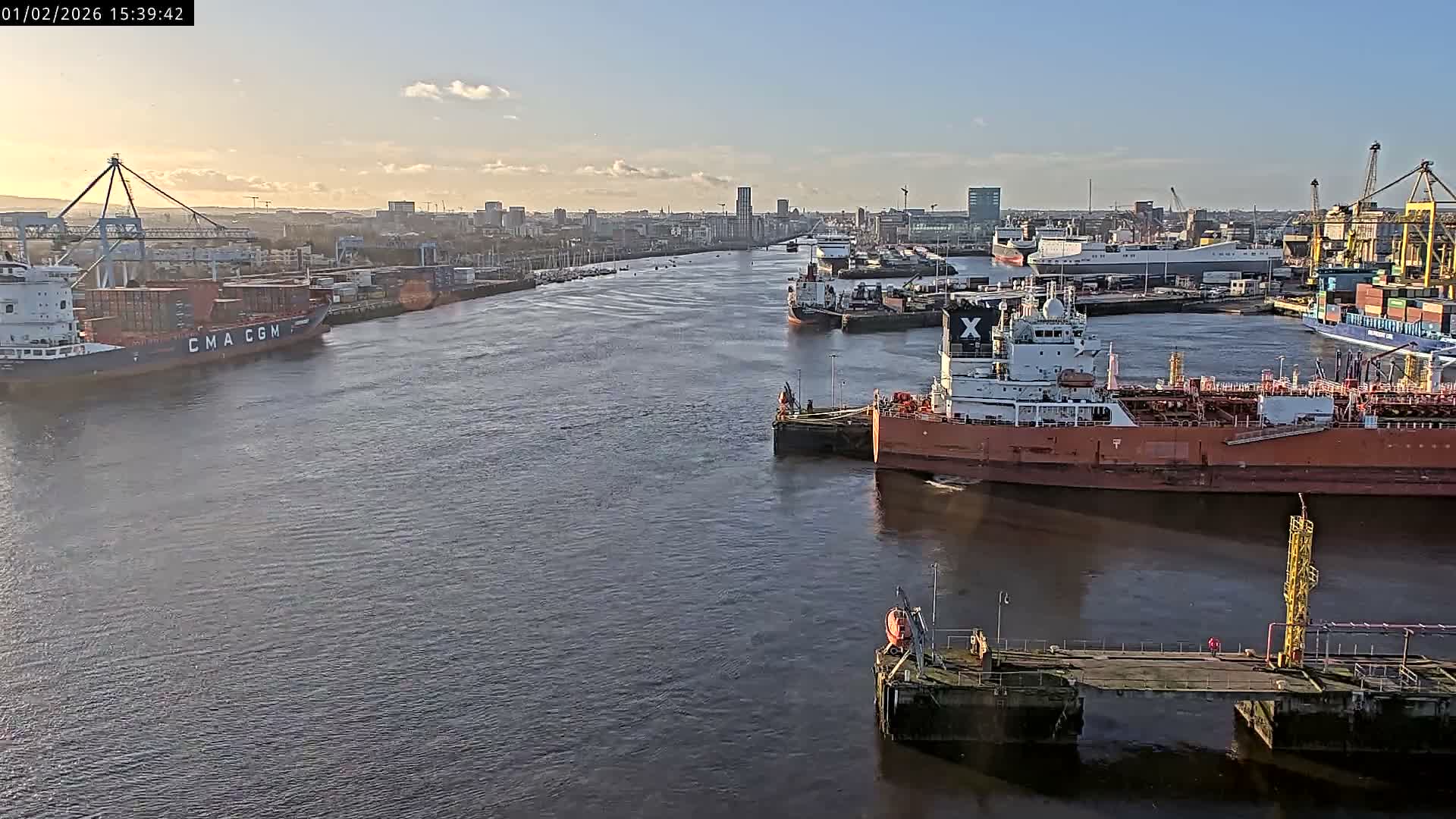 Dublin City & Port Skyline Cam - Dublin, Eastern & Midland, Leinster, Ireland
