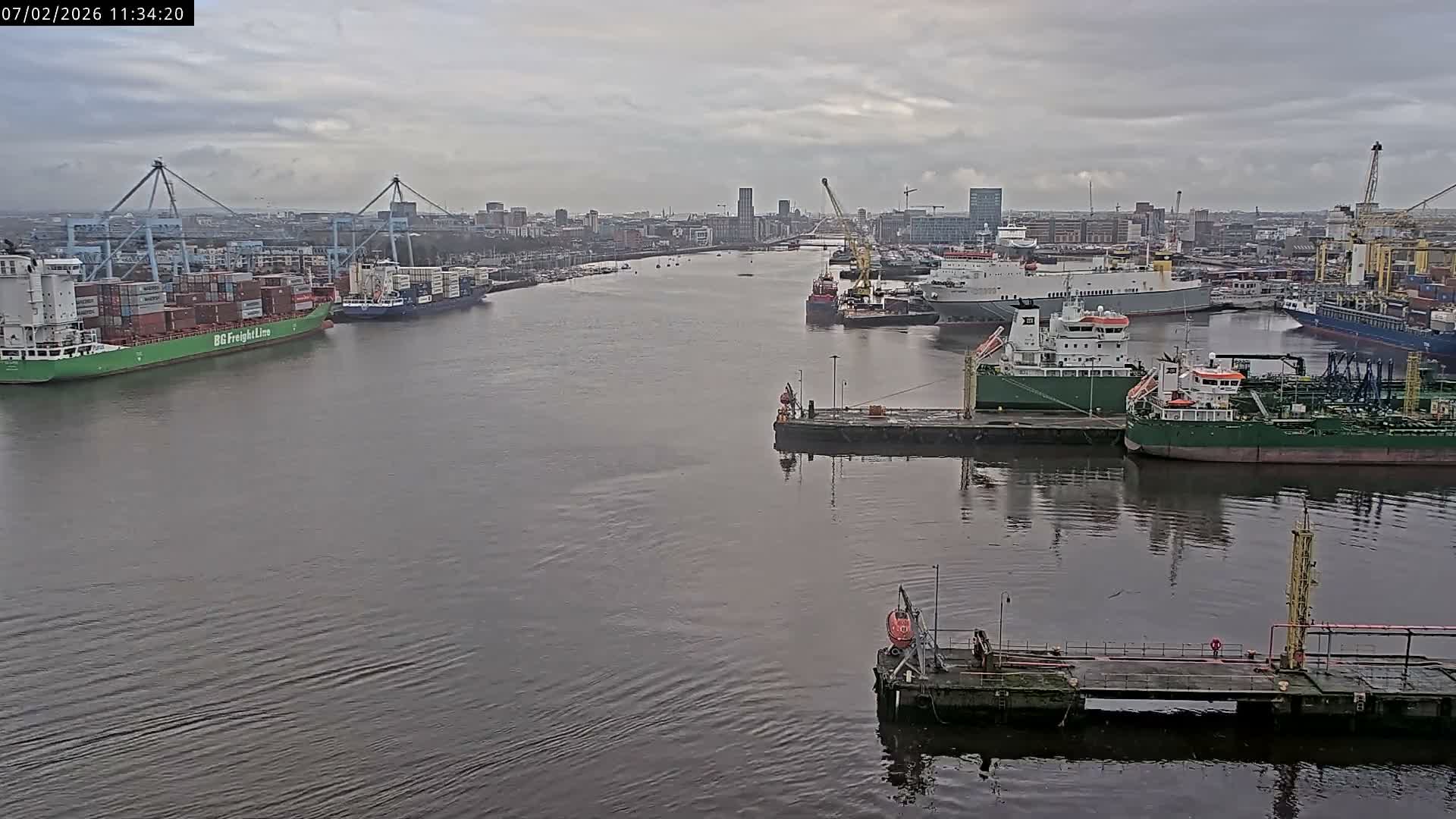 Dublin City & Port Skyline Cam - Dublin, Eastern & Midland, Leinster, Ireland