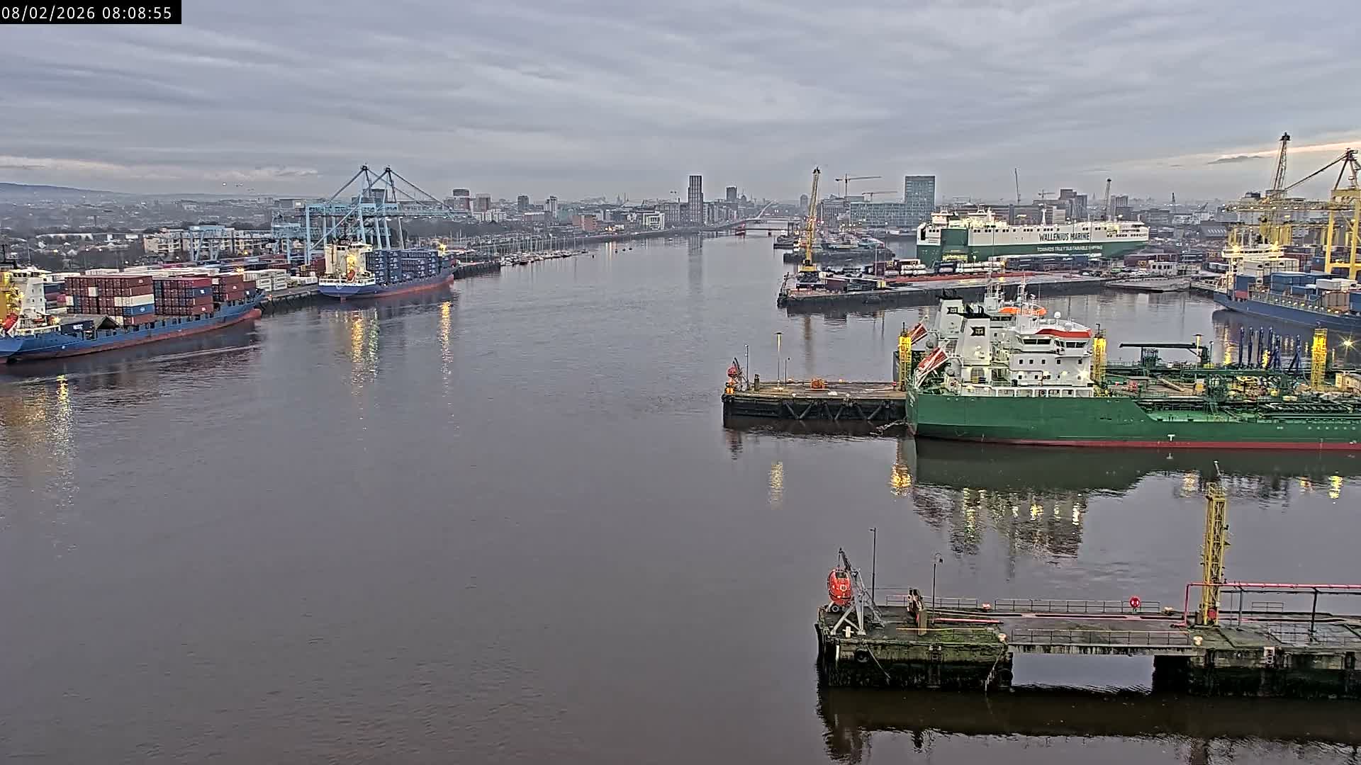 Dublin City & Port Skyline Cam - Dublin, Eastern & Midland, Leinster, Ireland