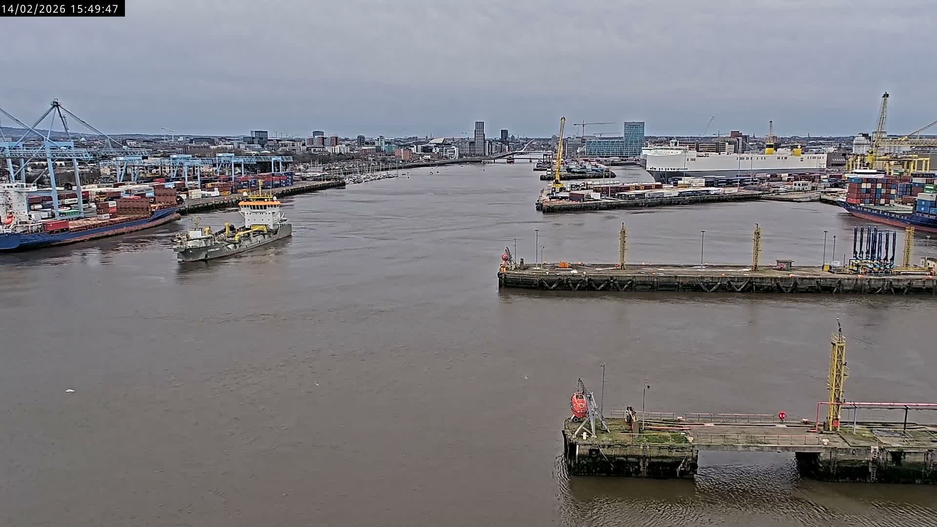 Dublin City & Port Skyline Cam - Dublin, Eastern & Midland, Leinster, Ireland