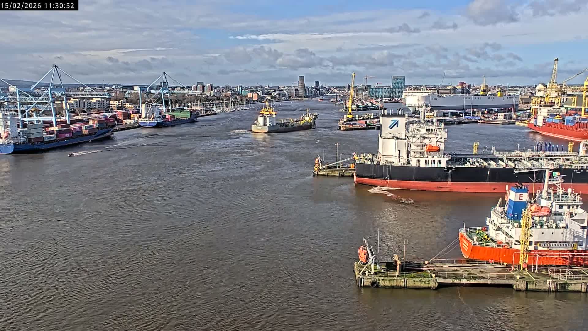 Dublin City & Port Skyline Cam - Dublin, Eastern & Midland, Leinster, Ireland