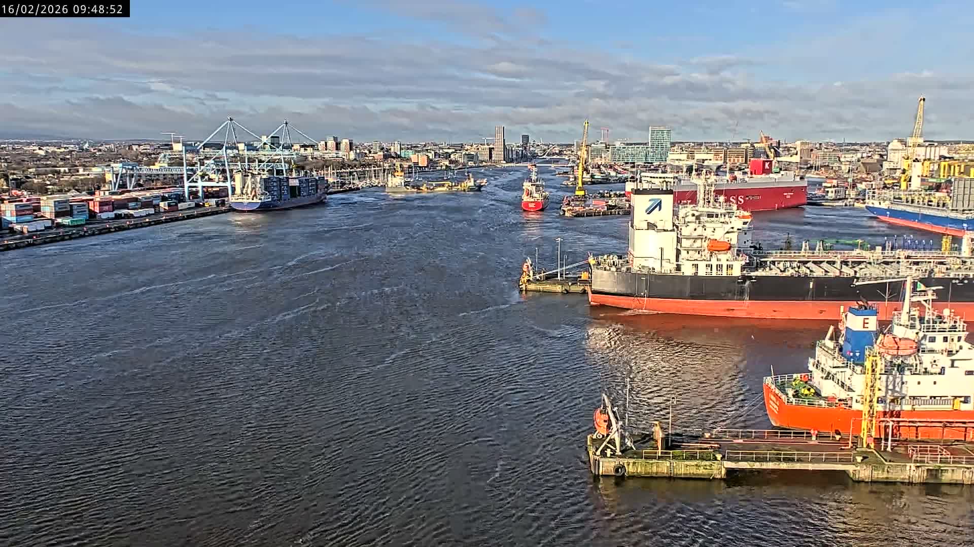 Dublin City & Port Skyline Cam - Dublin, Eastern & Midland, Leinster, Ireland