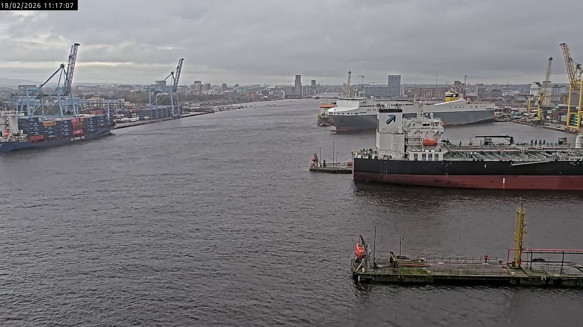 Dublin City & Port Skyline Cam - Dublin, Eastern & Midland, Leinster, Ireland