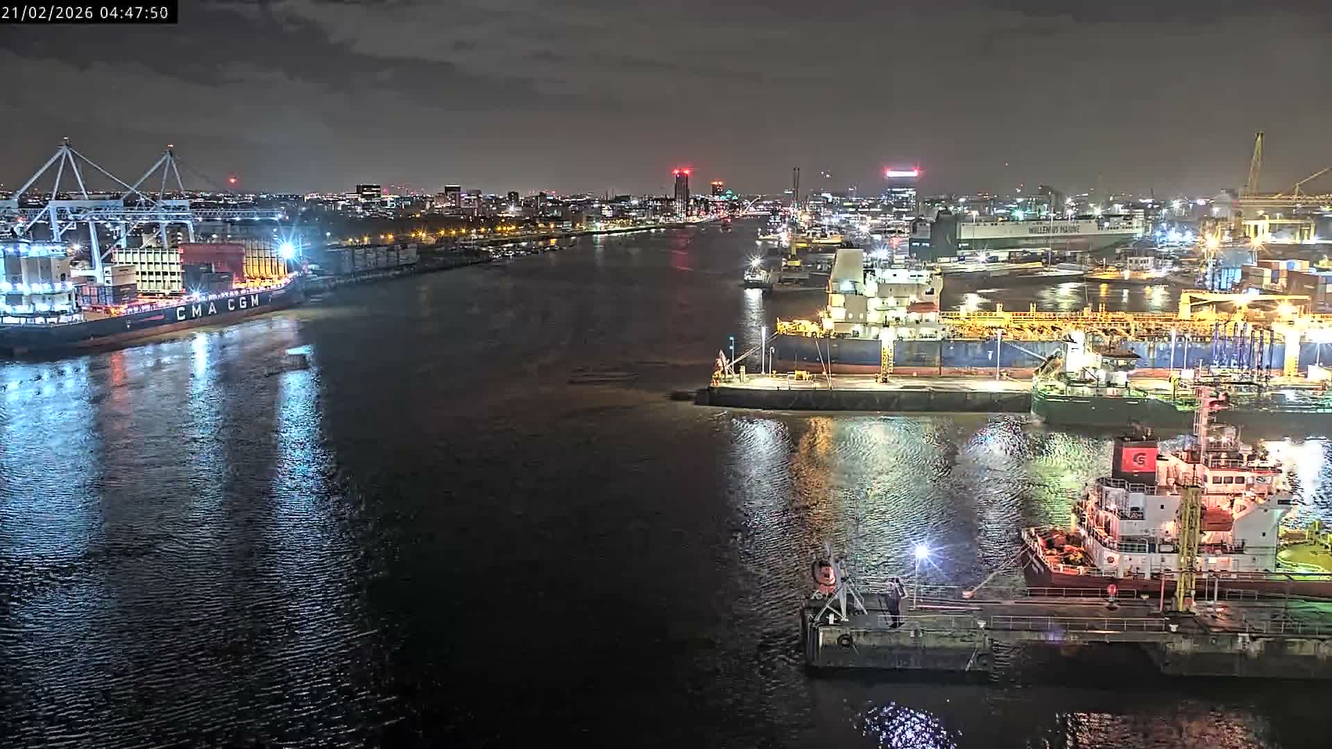 Dublin City & Port Skyline Cam - Dublin, Eastern & Midland, Leinster, Ireland