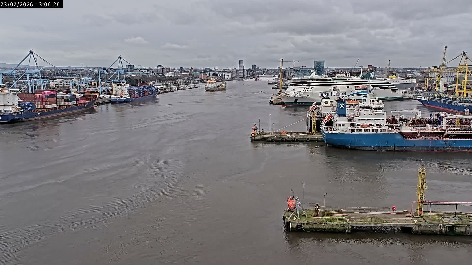 Dublin City & Port Skyline Cam - Dublin, Eastern & Midland, Leinster, Ireland
