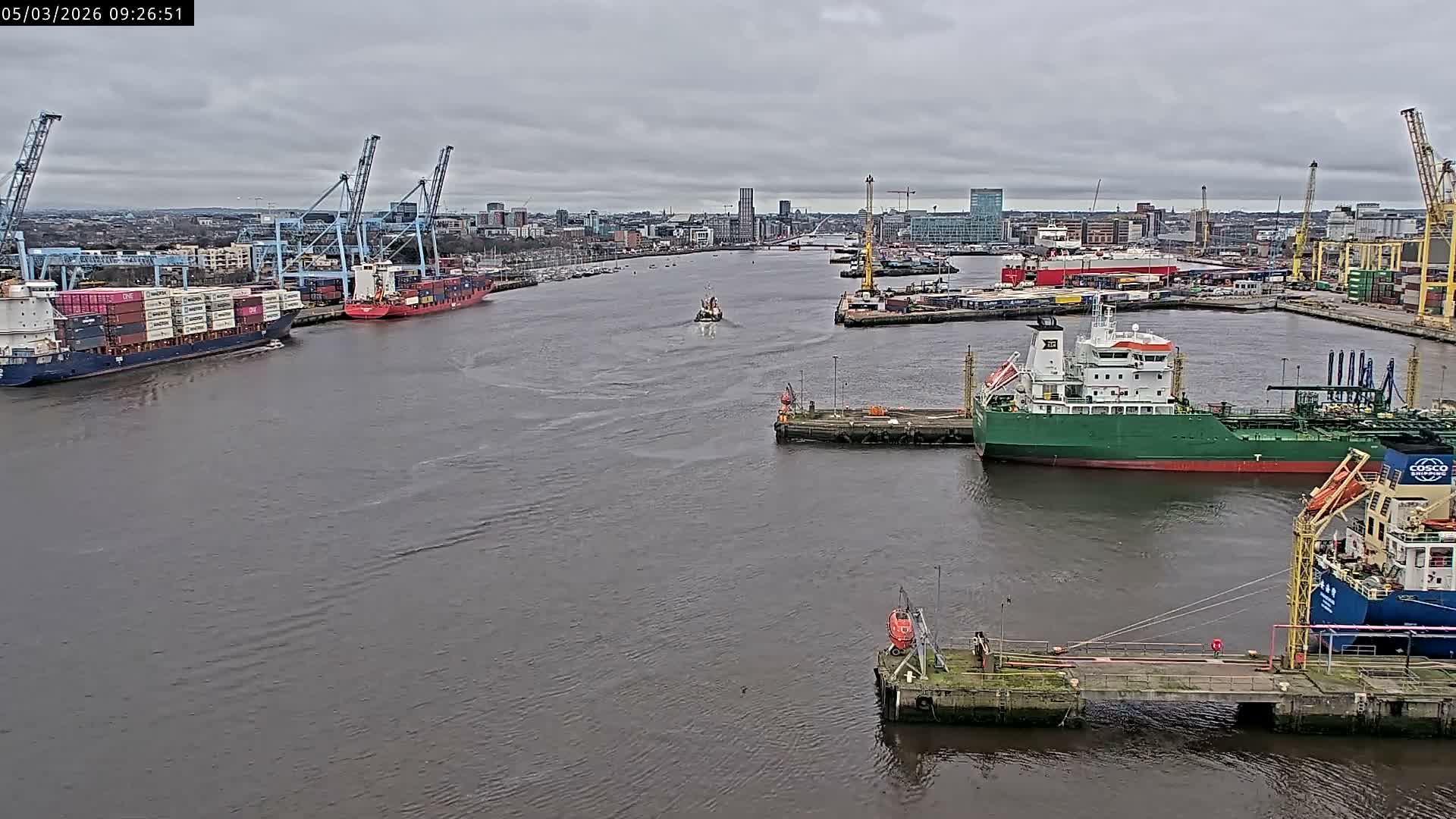 Dublin City & Port Skyline Cam - Dublin, Eastern & Midland, Leinster, Ireland
