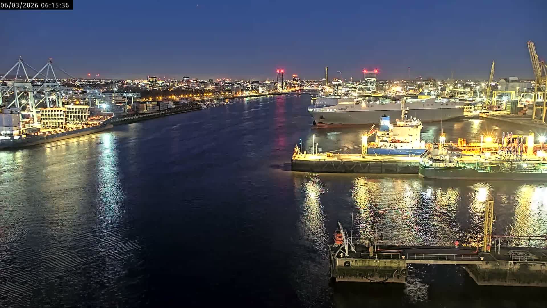 Dublin City & Port Skyline Cam - Dublin, Eastern & Midland, Leinster, Ireland